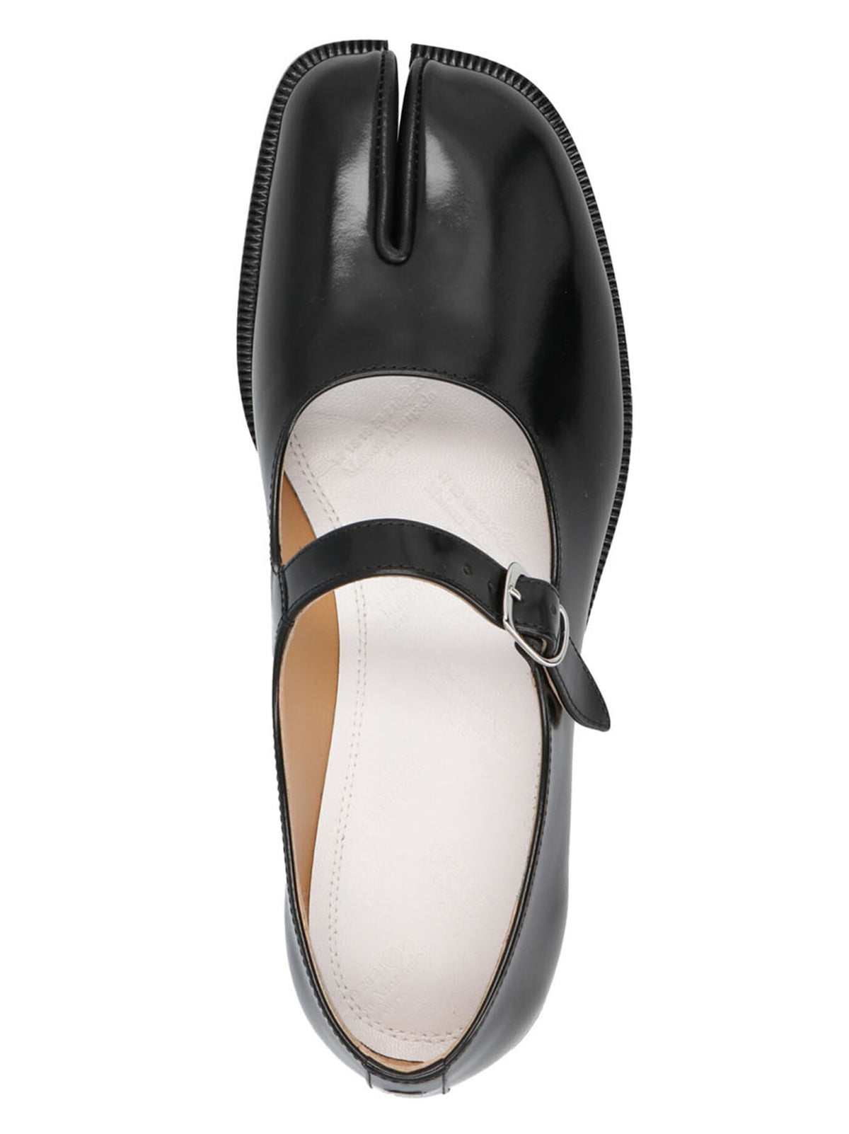 Maison Margiela Black Leather Ballet Flats