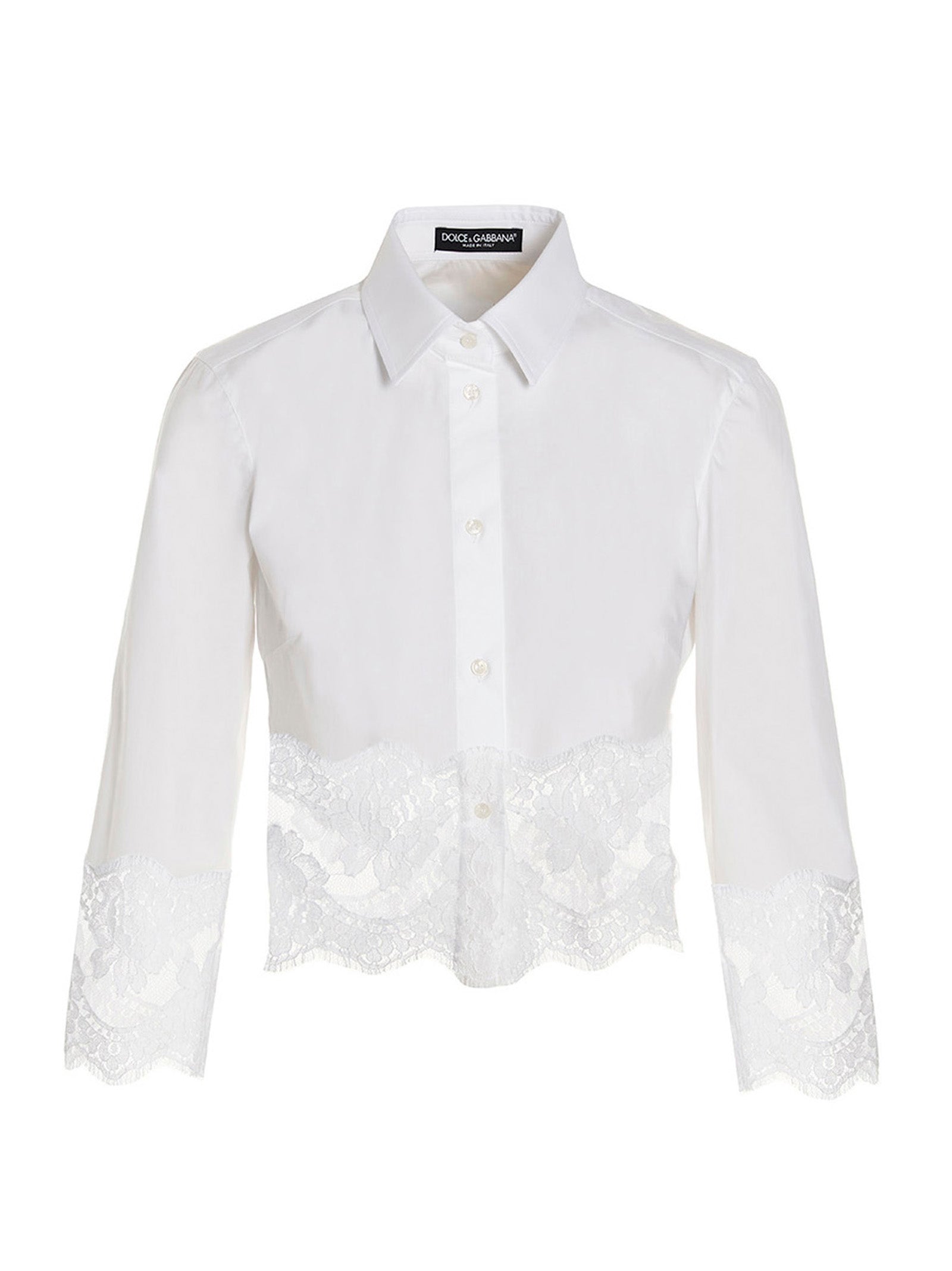 Dolce & Gabbana White Cotton Blouse