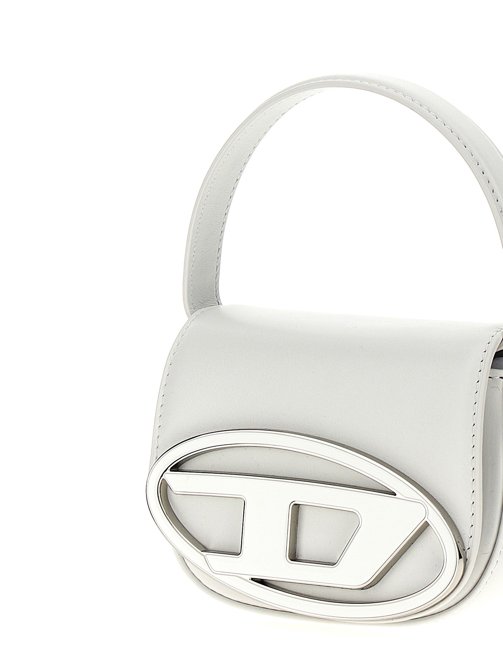 Diesel White Cowhide Handbag