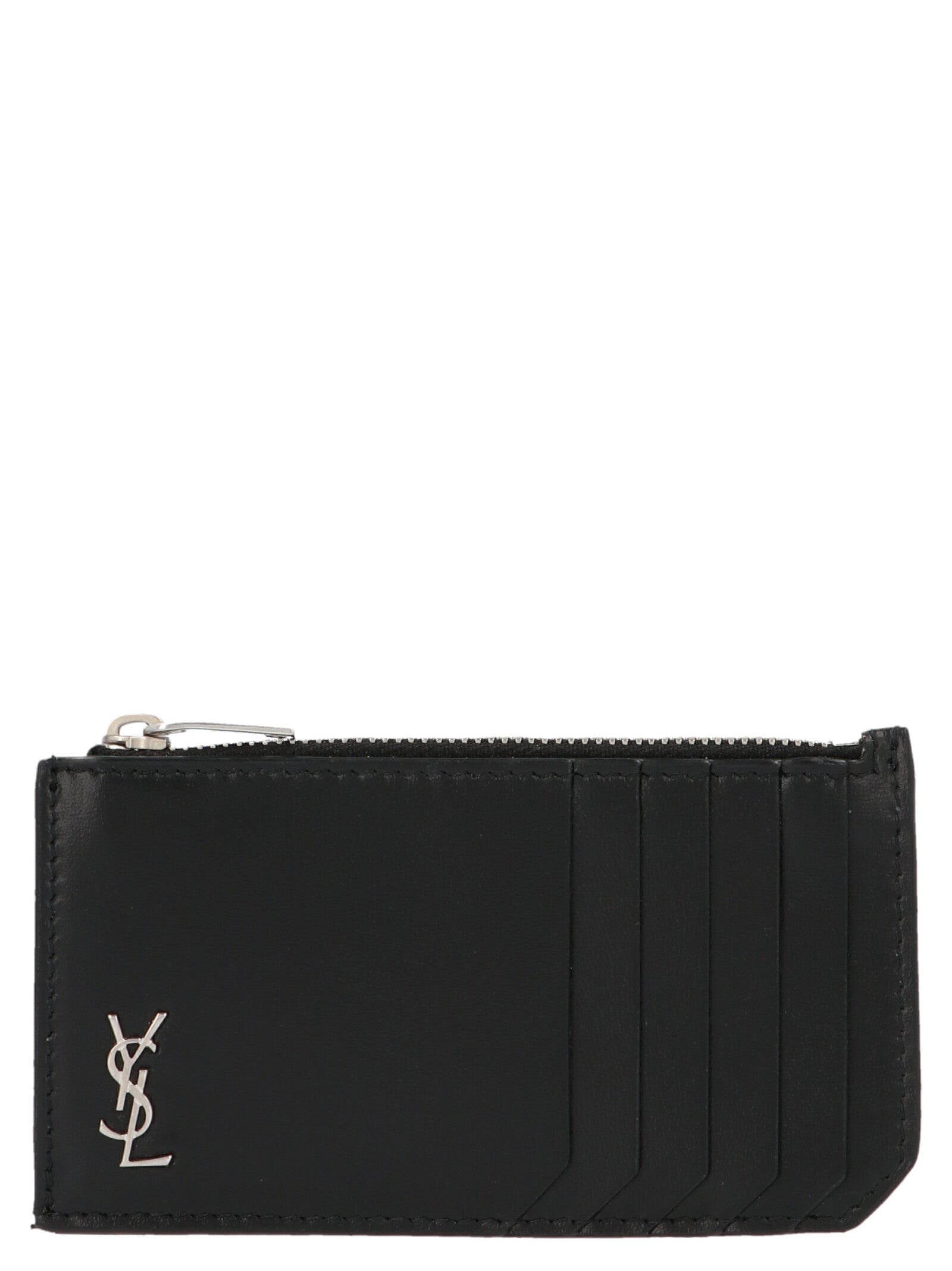 Saint Laurent Black Calfskin Cardholder