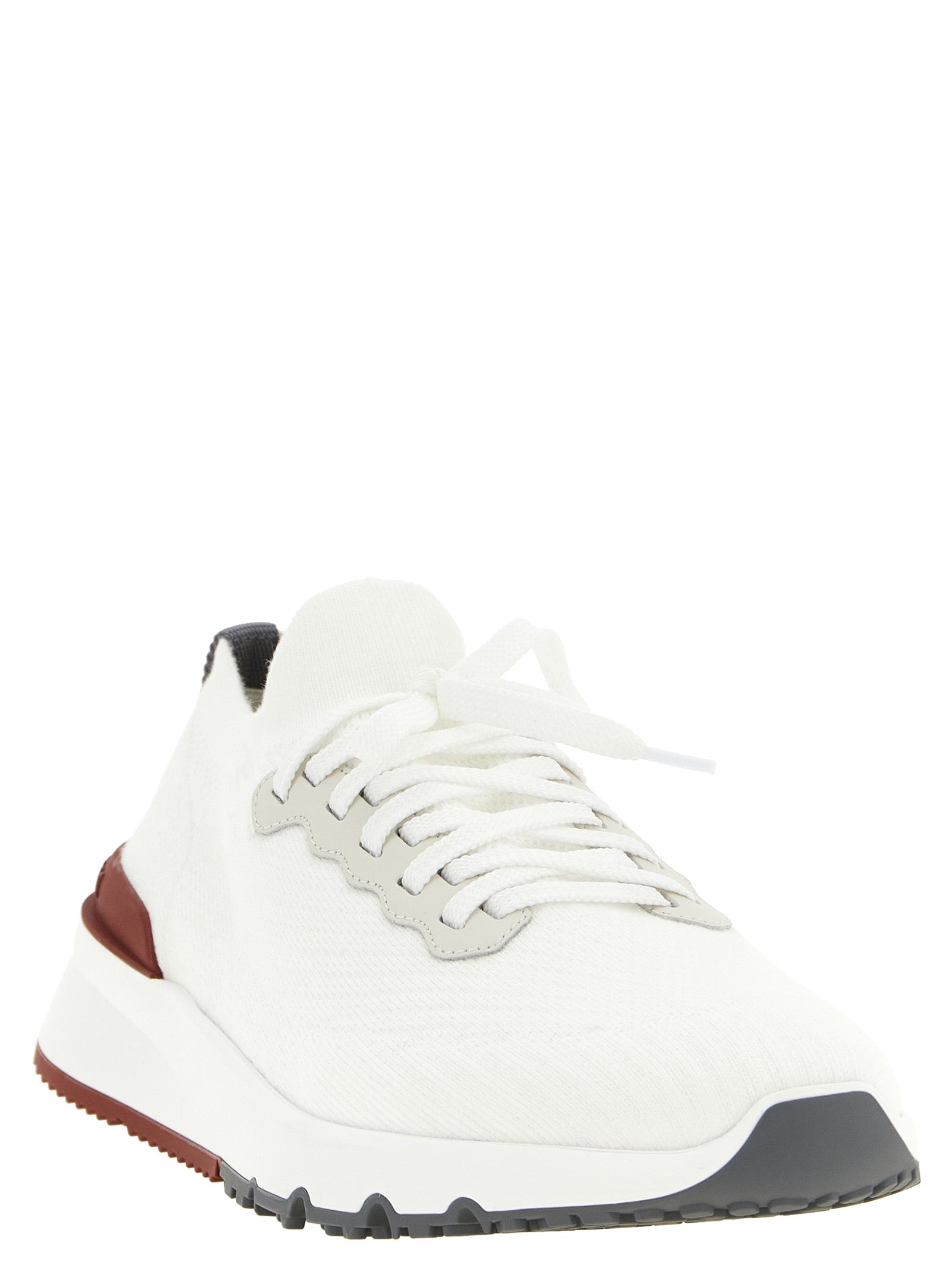 Brunello Cucinelli White Polyethylene Athletic Sneakers