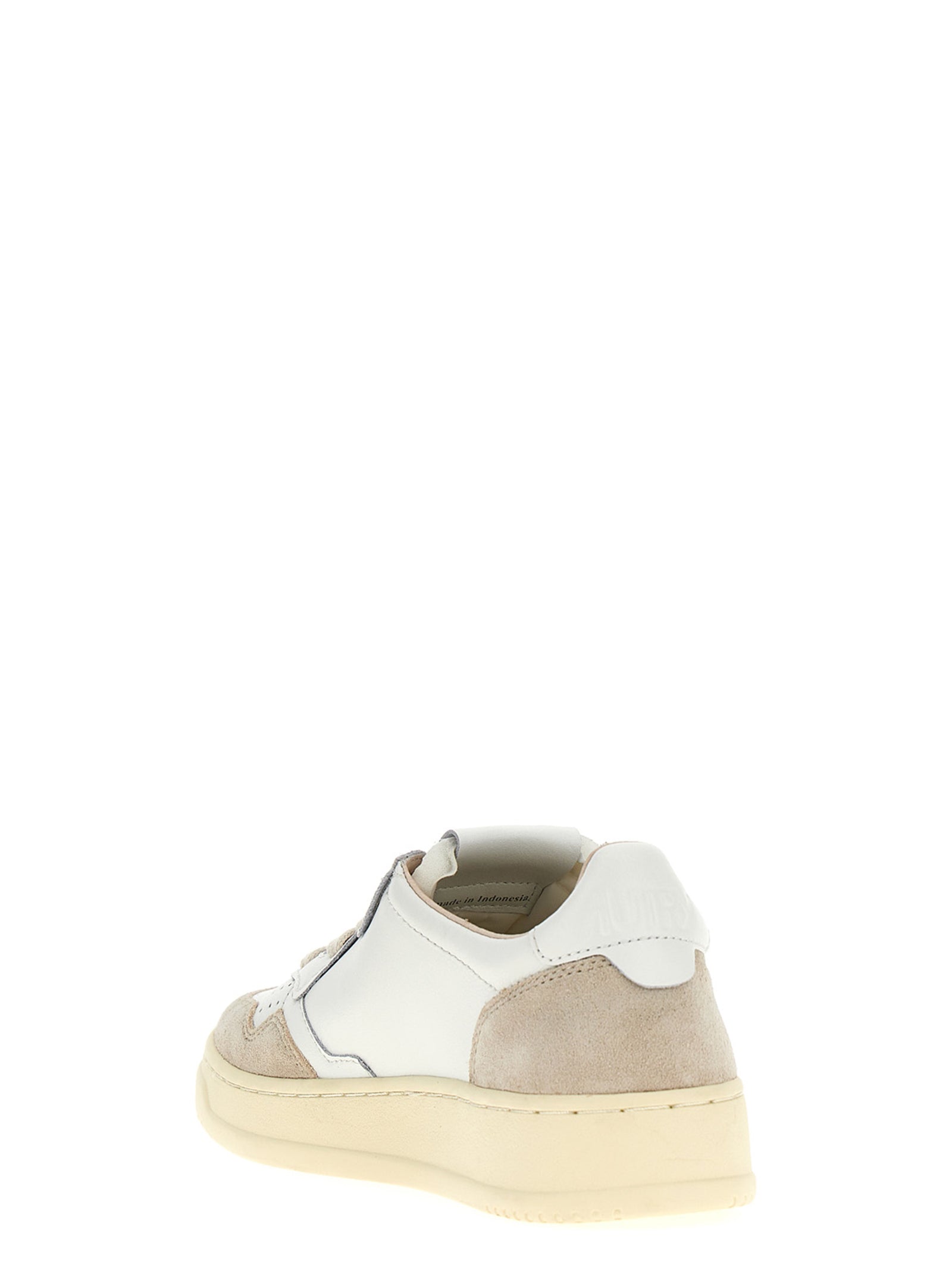 Autry Beige Cowhide Low Top Sneakers