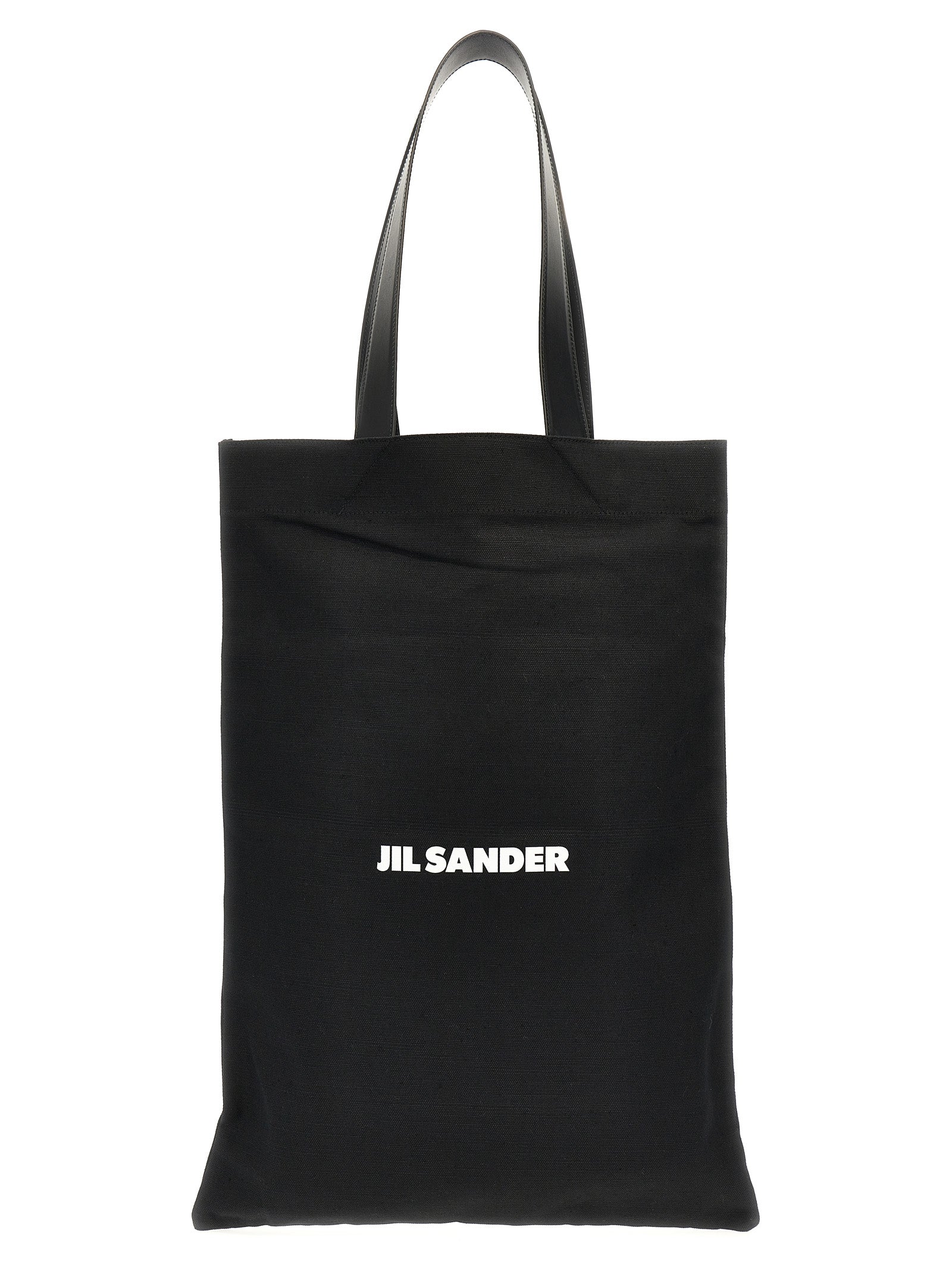 Jil Sander Black Cotton Tote Bag
