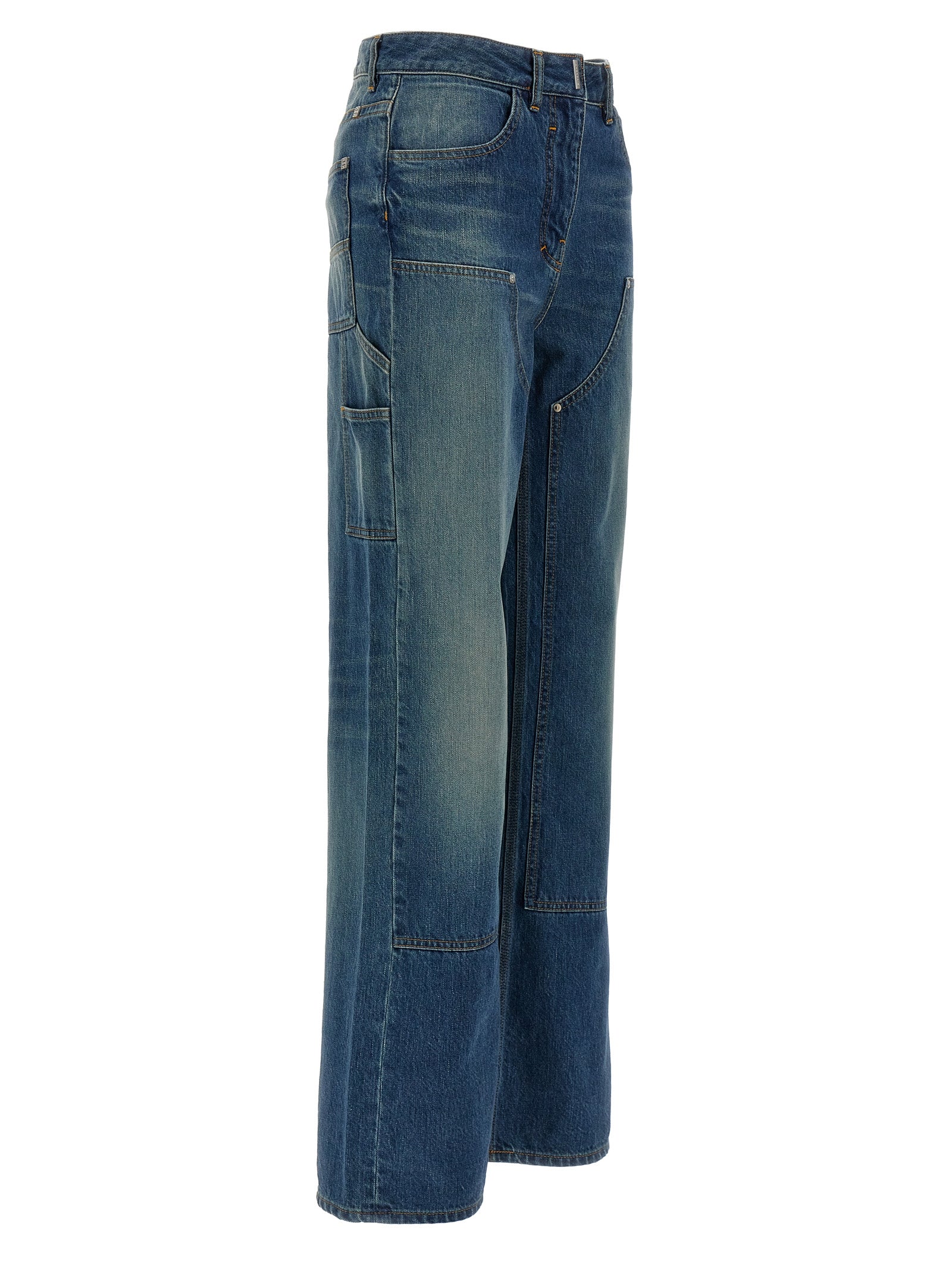 Givenchy Blue Cotton Flared Jeans
