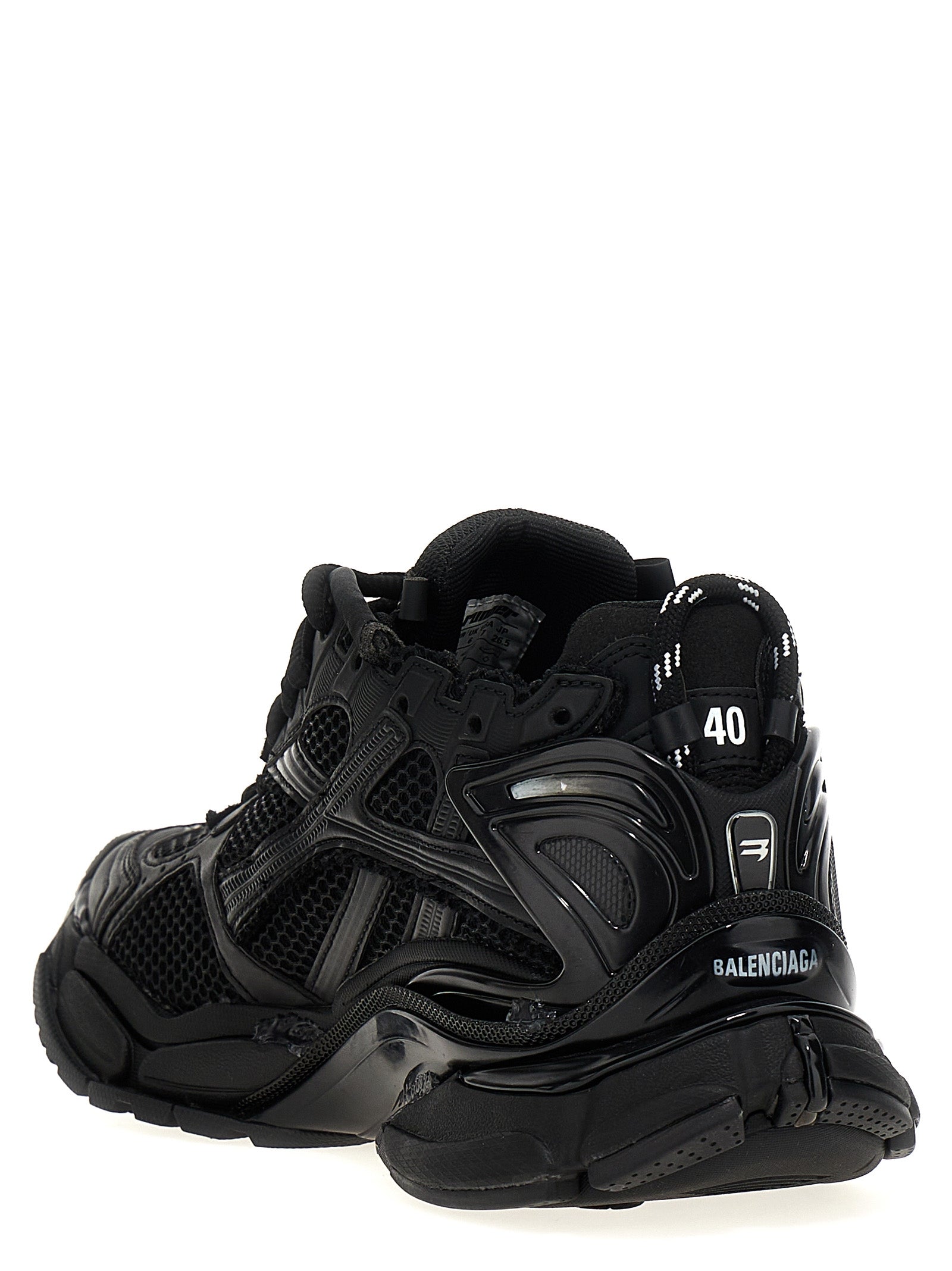 Balenciaga Black Polyester Athletic Sneakers