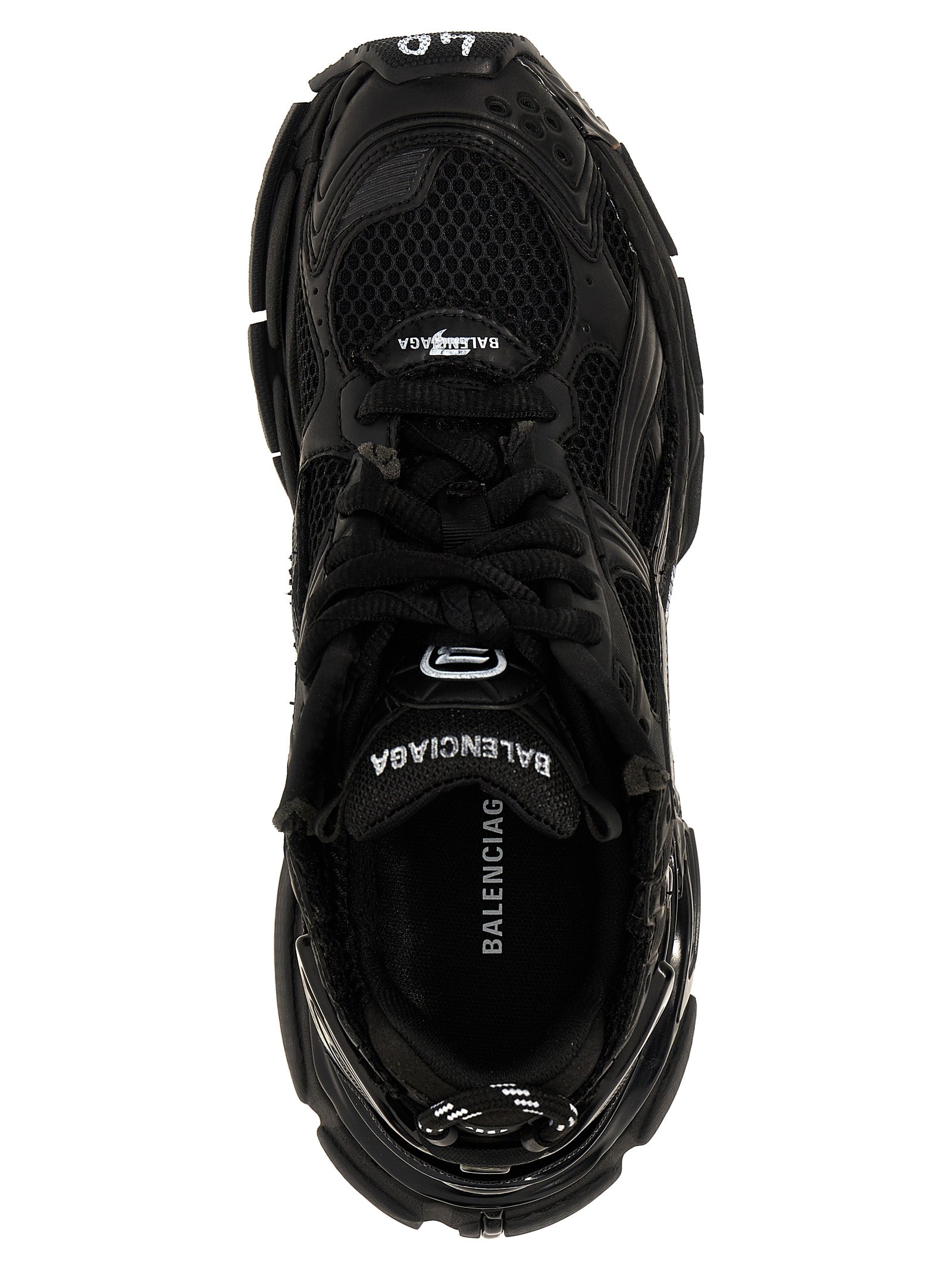 Balenciaga Black Polyester Athletic Sneakers