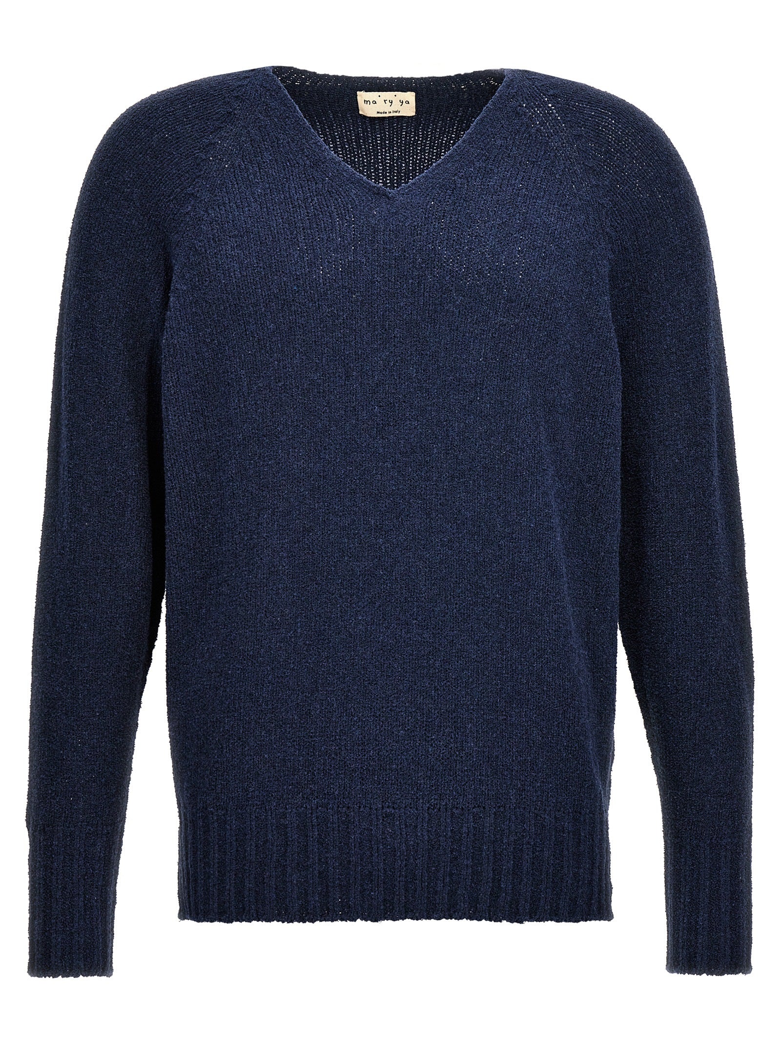 MA'RY'YA Blue Cotton Cardigan