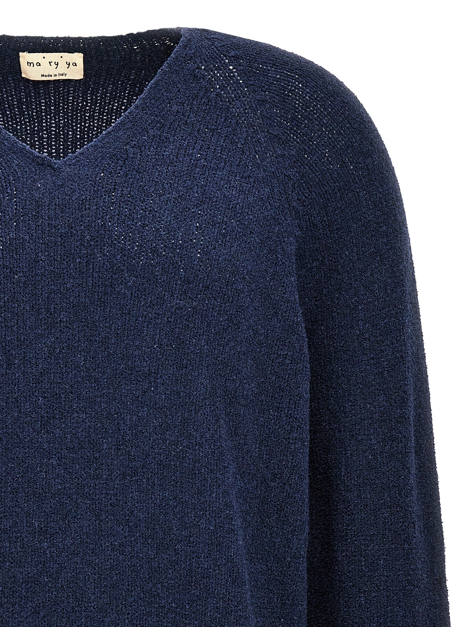 MA'RY'YA Blue Cotton Cardigan