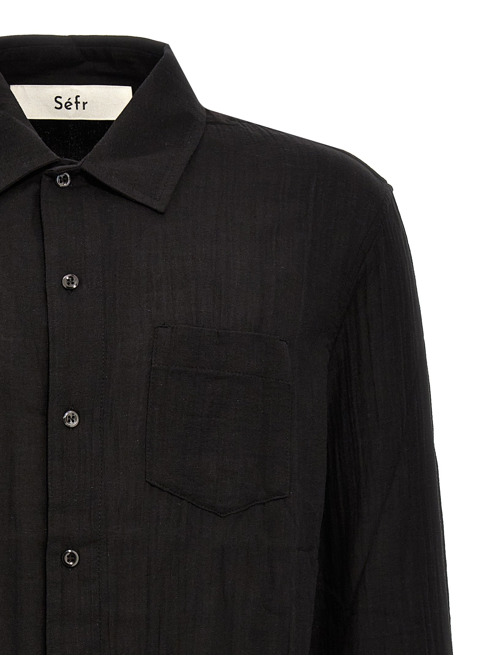 SÉFR Black Cotton Blouse