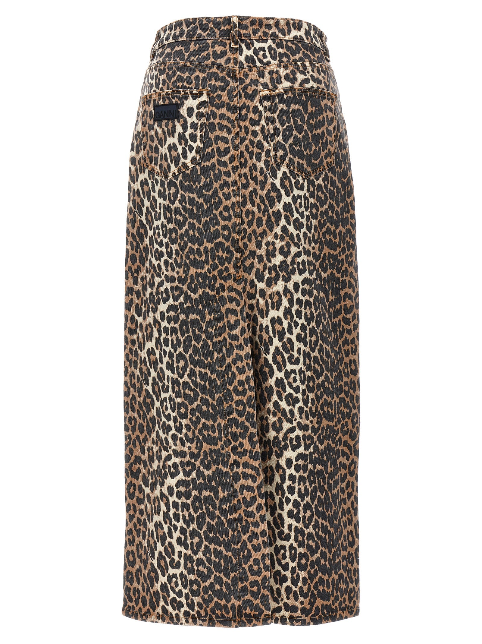 Ganni Brown Organic Cotton Mini Skirt