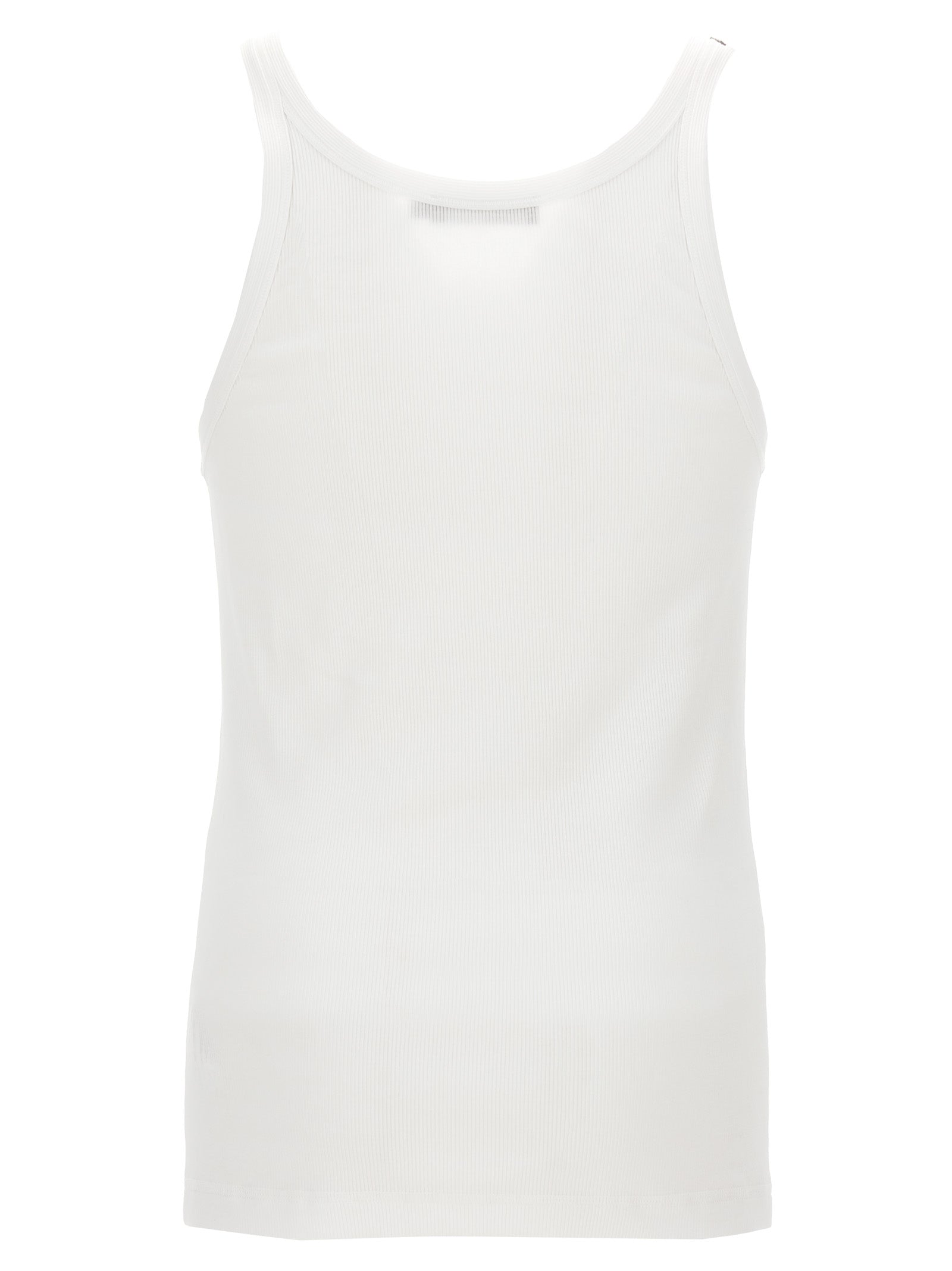 Dolce & Gabbana White Cotton Tank Tops
