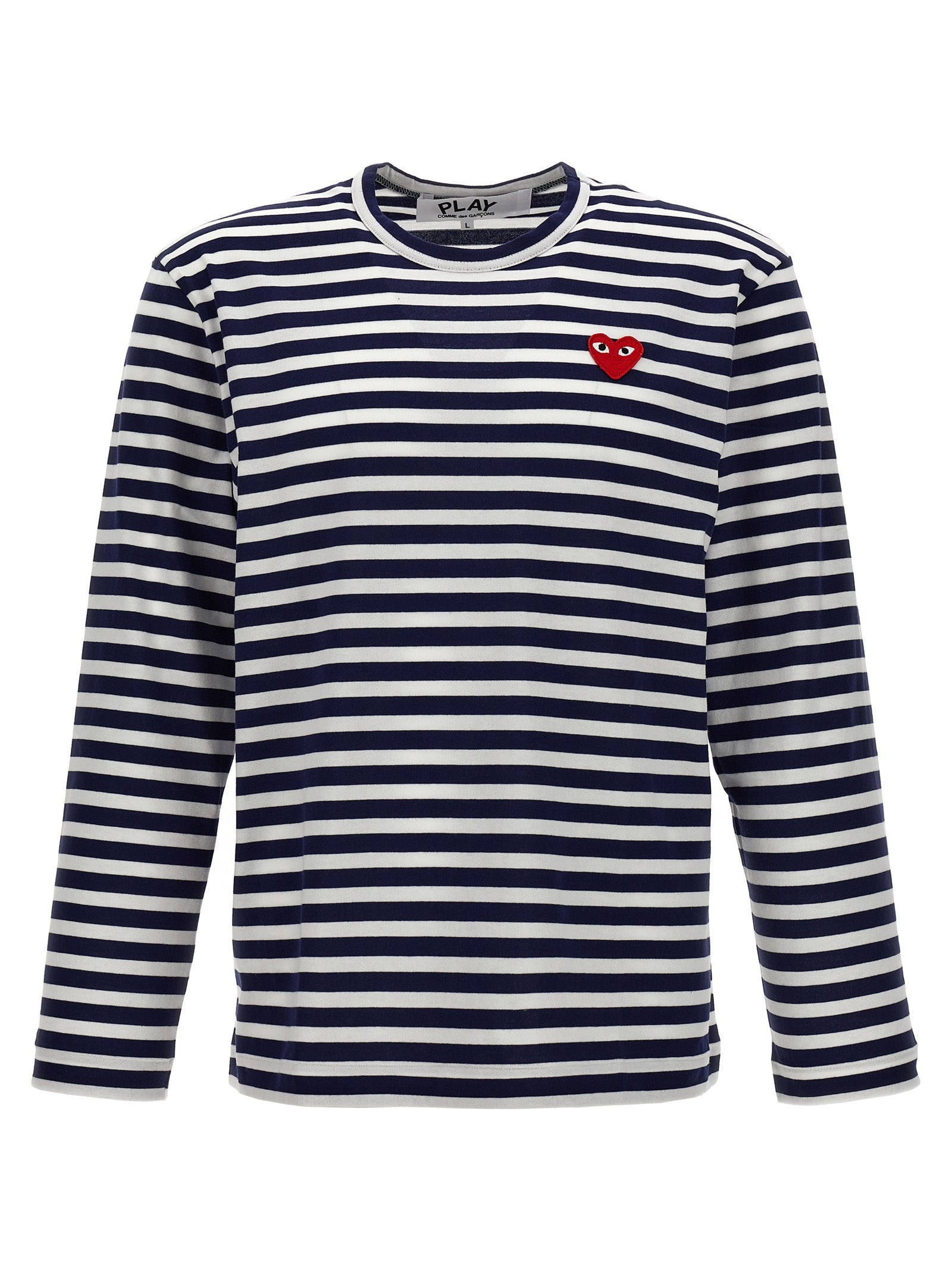 Comme Des Garçons Play Blue Cotton Long Sleeve T-Shirt