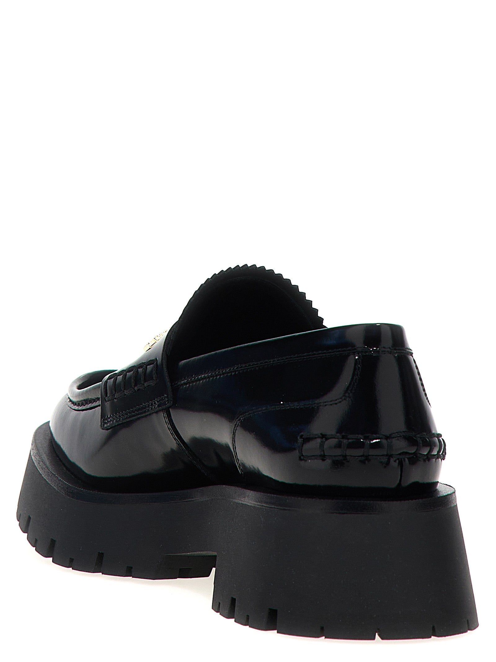 Alexander Wang Black Cowhide Slip-On Loafers