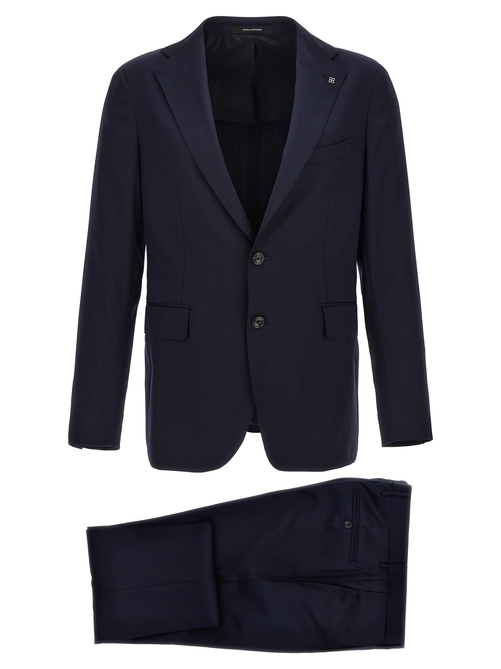 Tagliatore Blue Virgin Wool Two-Piece Suit