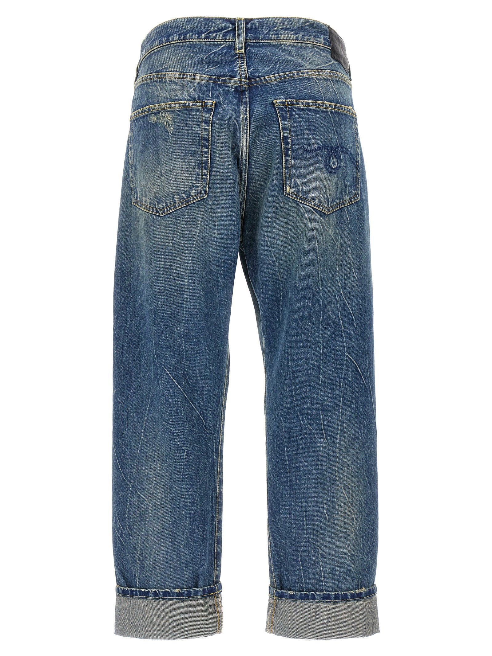 R13 Blue Cotton Relaxed Fit Jeans