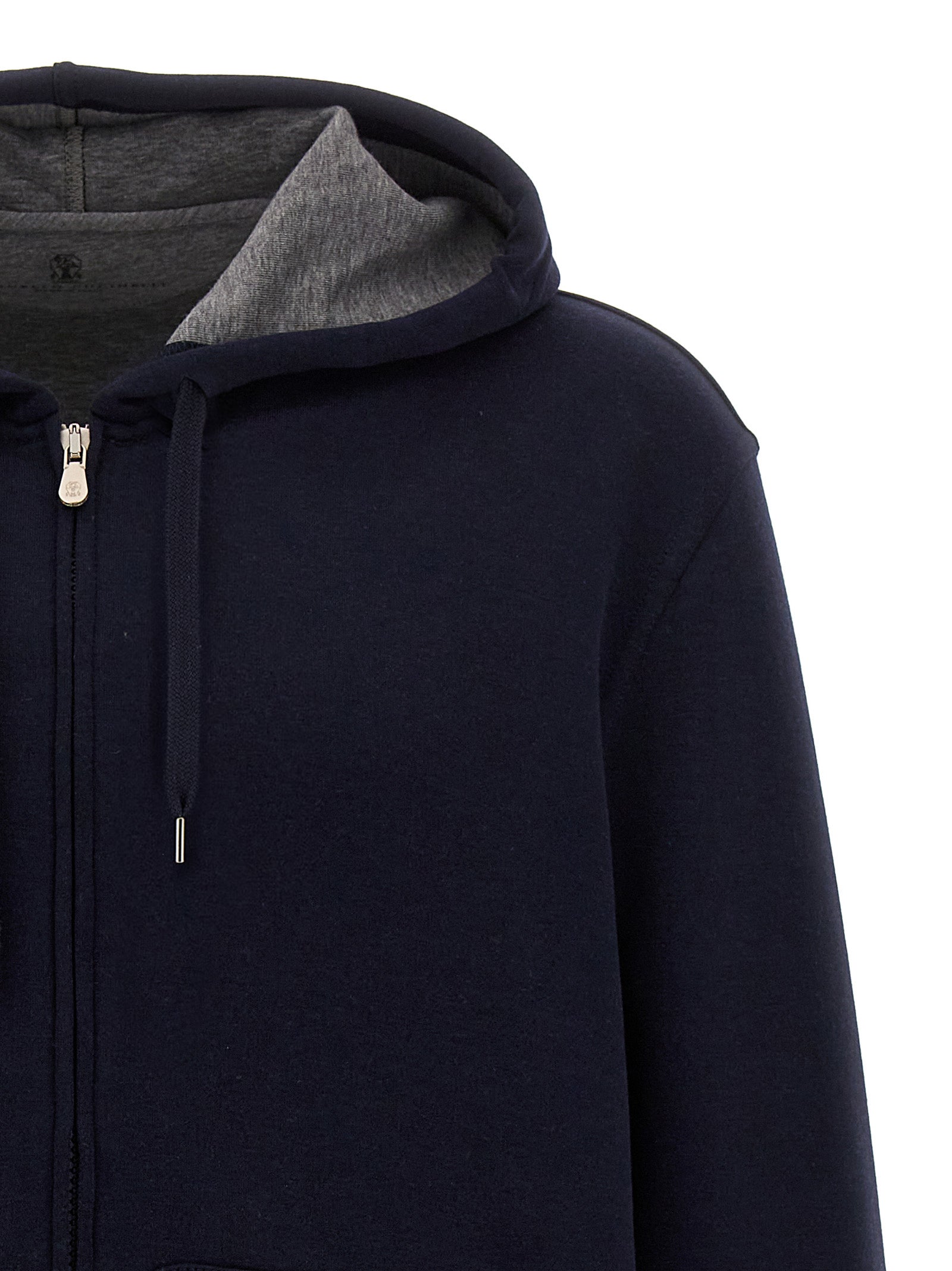 Brunello Cucinelli Blue Cotton Sweatshirt