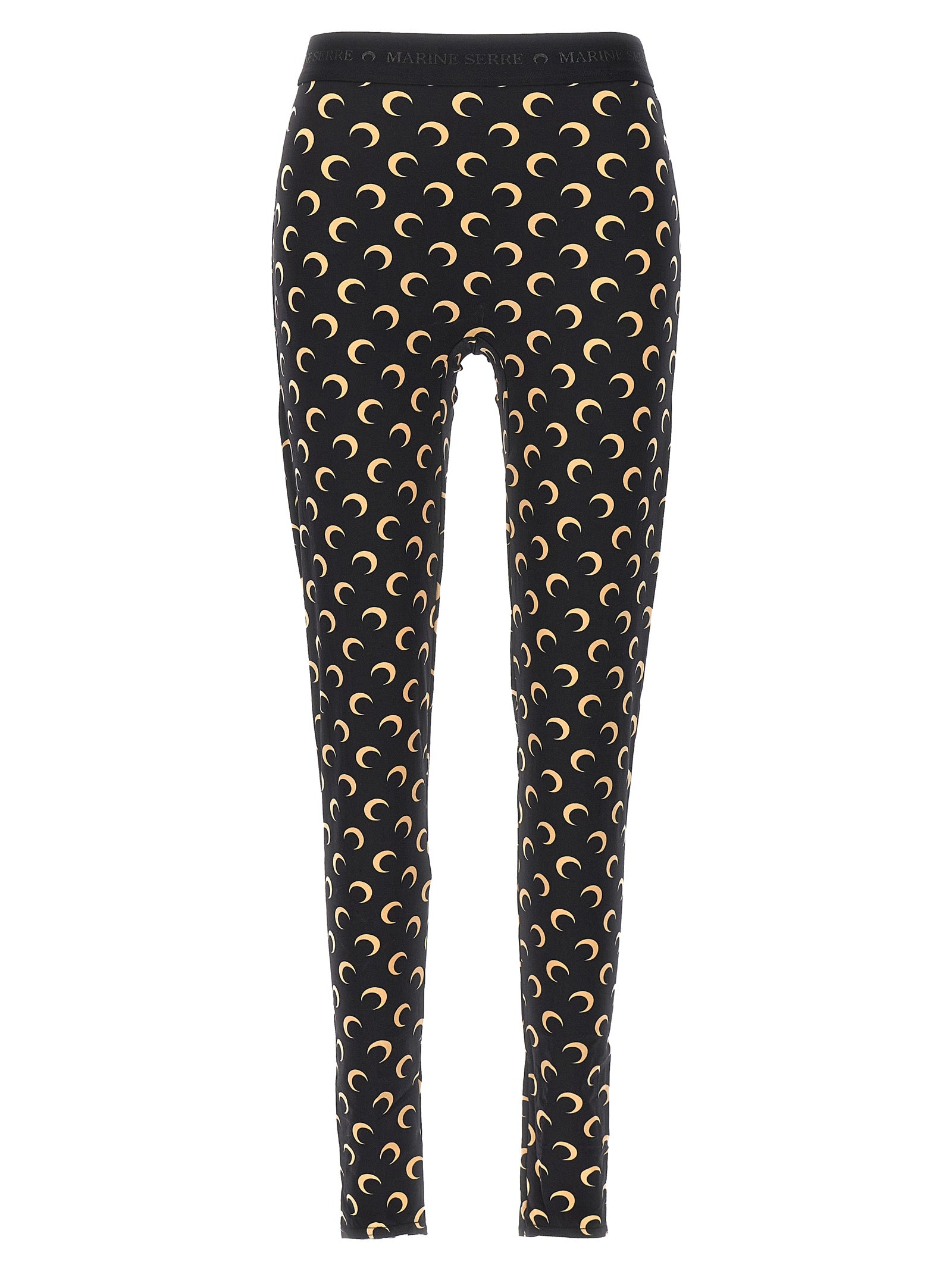 Marine Serre Black Polyamide Leggings