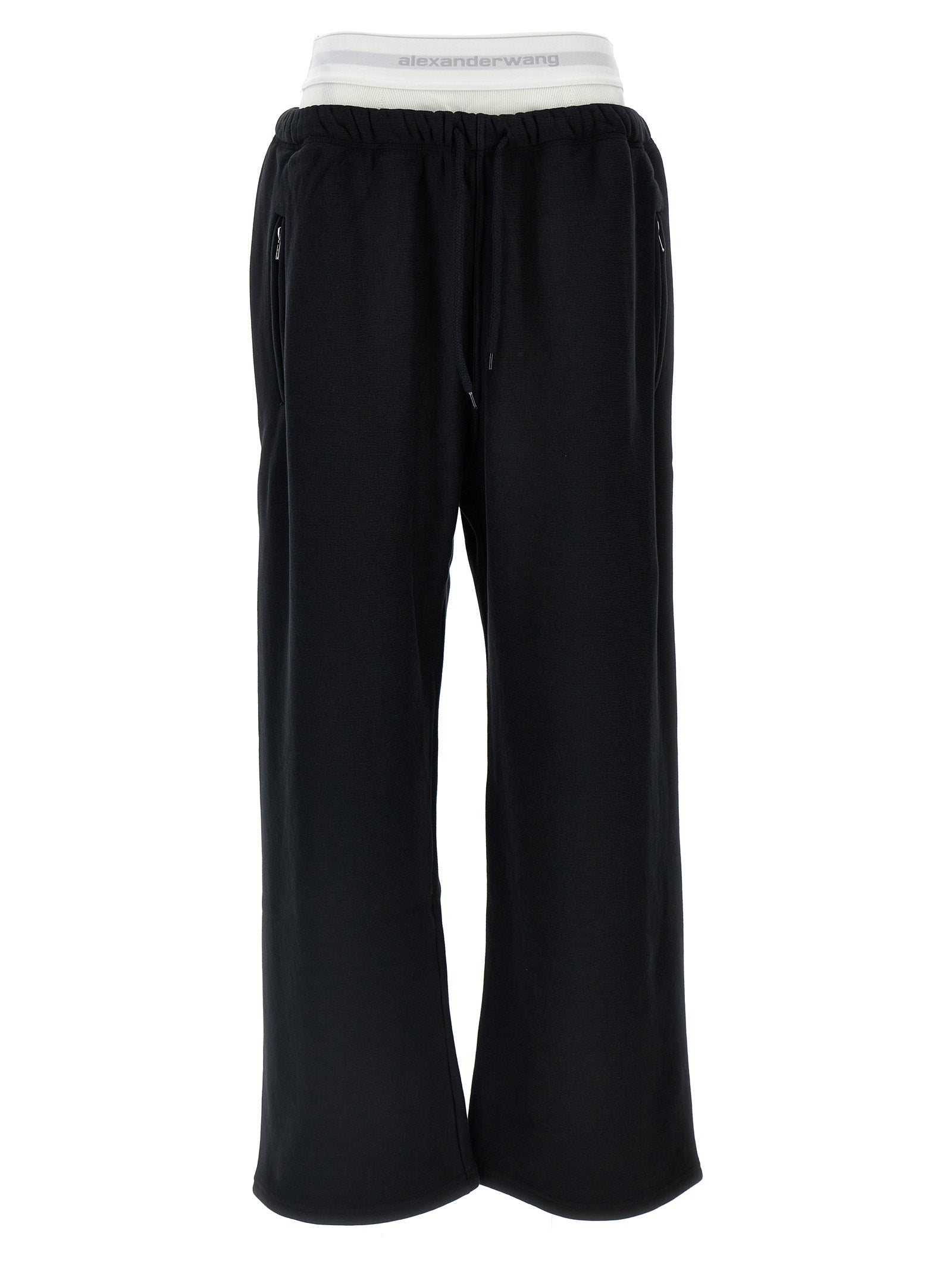 T BY ALEXANDER WANG Black Cotton Joggers (Workout Pants)