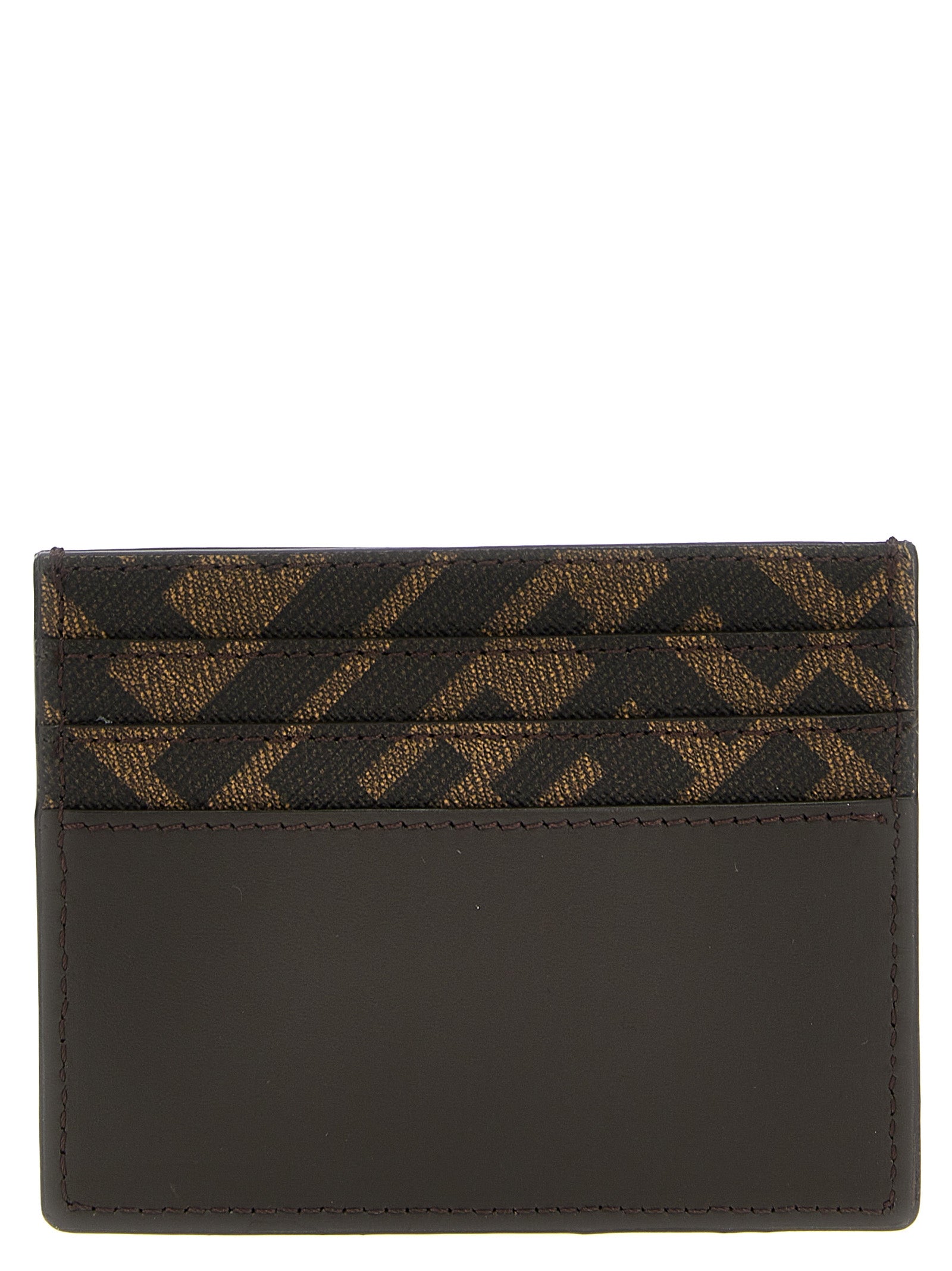 Fendi Brown Calf Leather Bos Taurus Cardholder