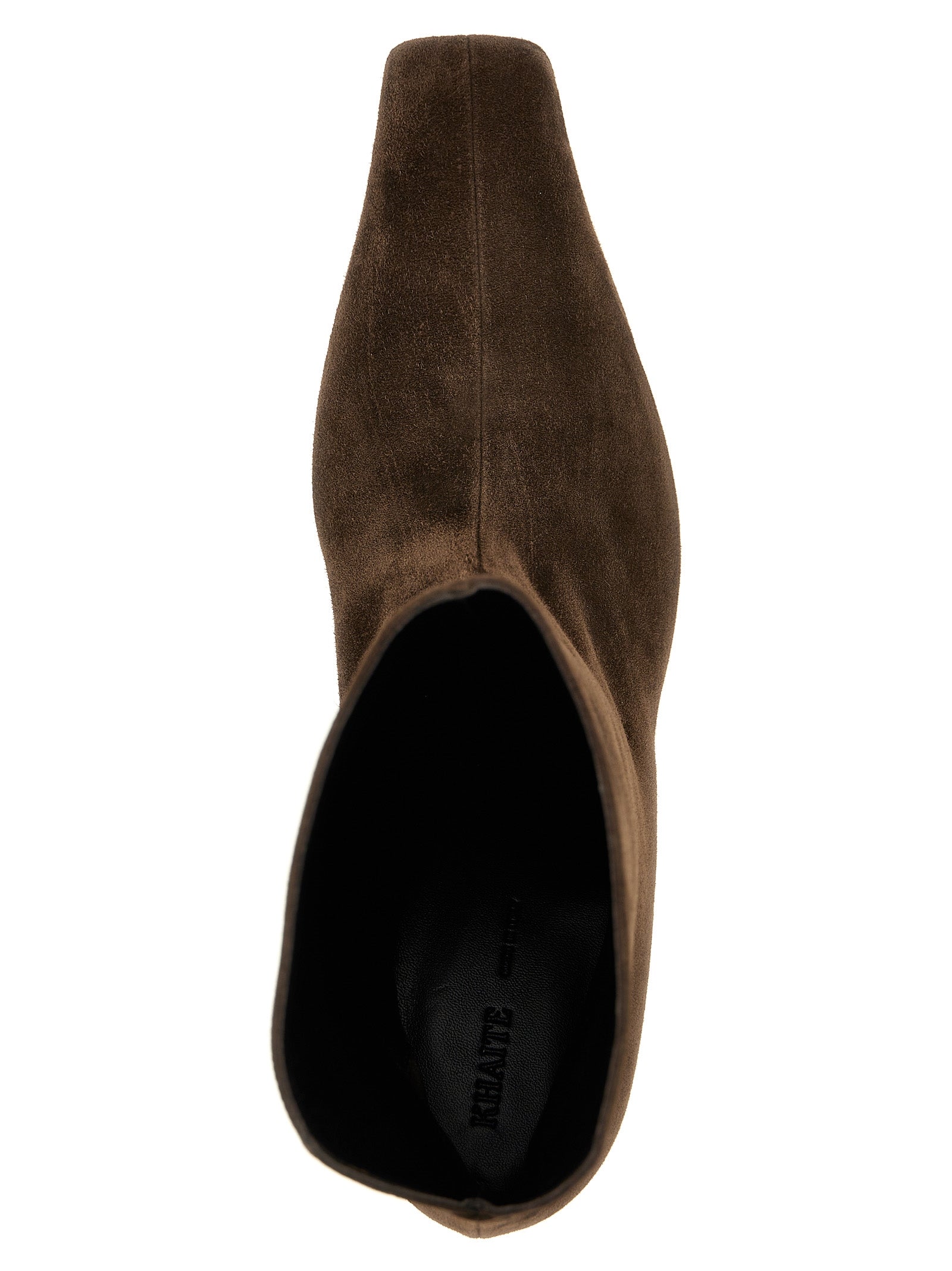 Khaite Brown Calfskin Ankle Boots