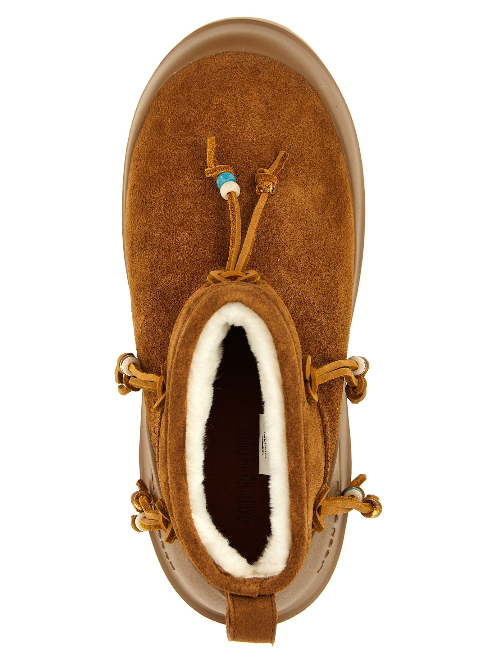 Moon Boot Brown Suede Leather Flat Boots