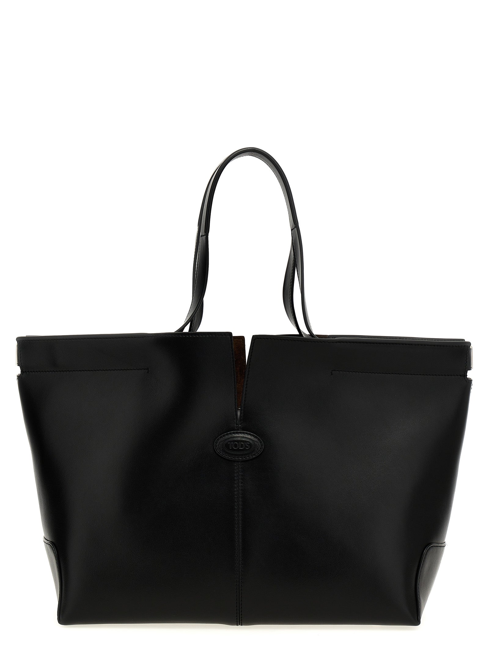 Tod's Black Calfskin Tote Bag