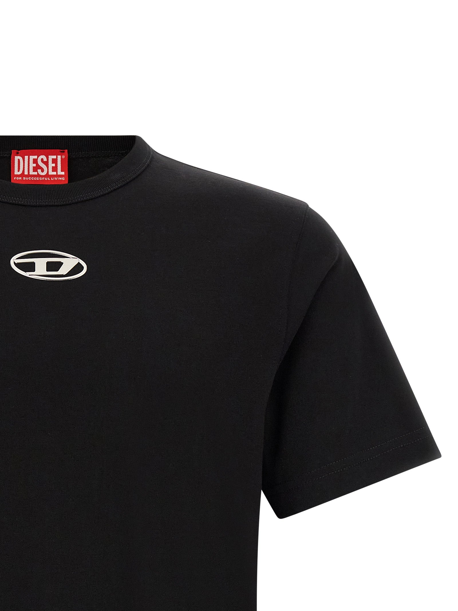Diesel Black Cotton T-Shirt