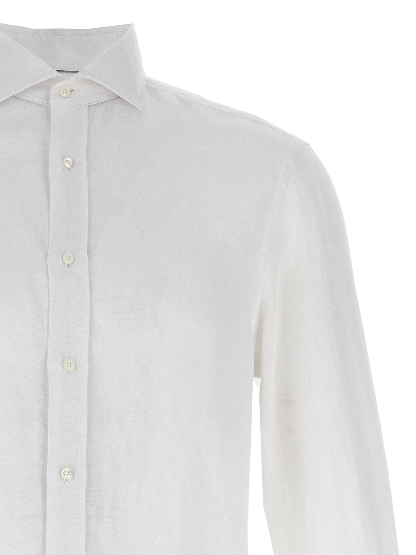 Brunello Cucinelli White Linen Blouse