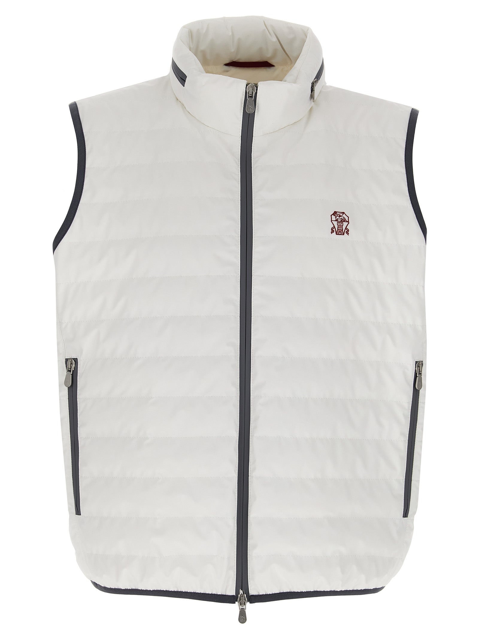 Brunello Cucinelli White  Puffer Vest