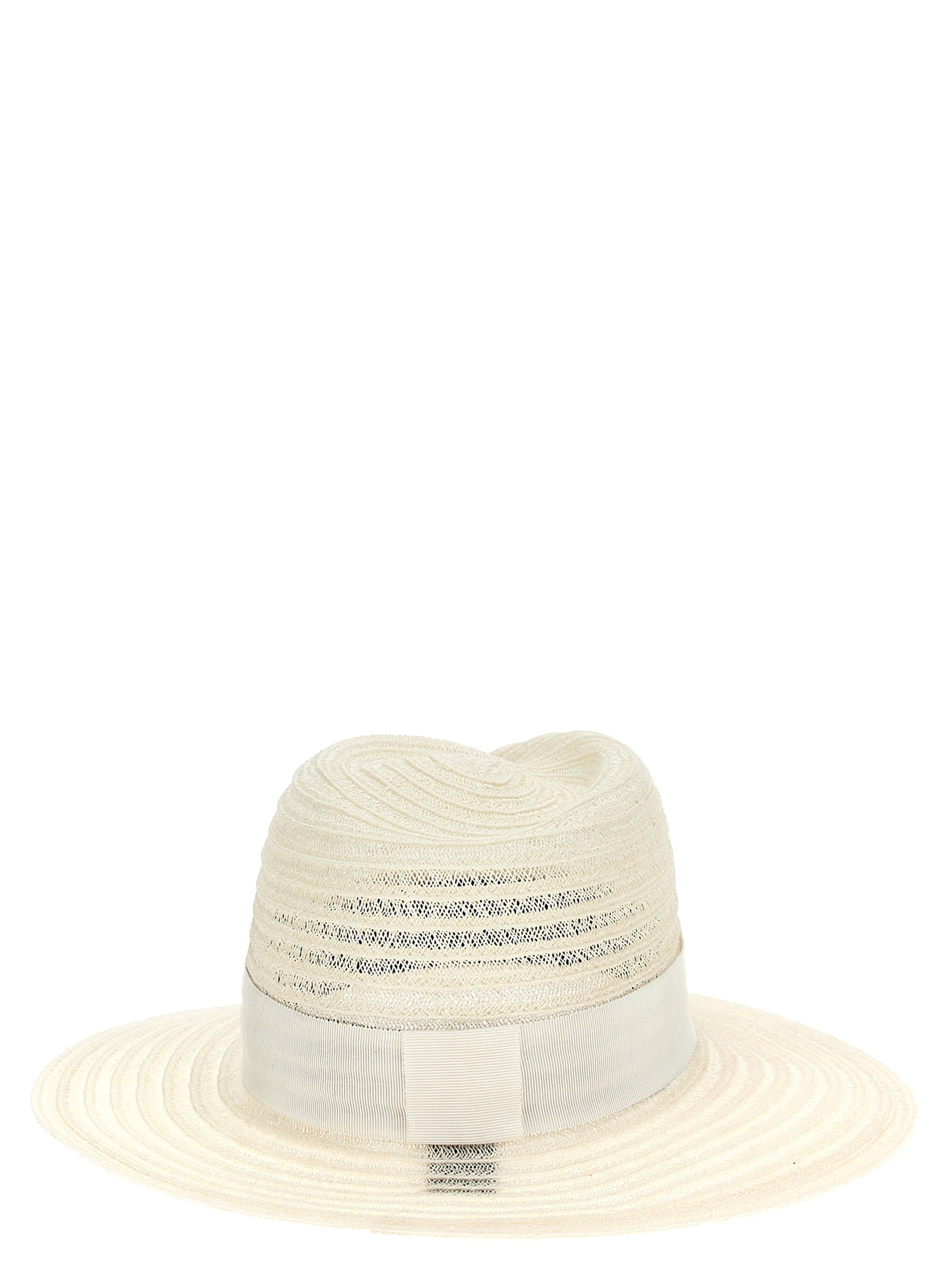 Maison Michel White Hemp Fedora