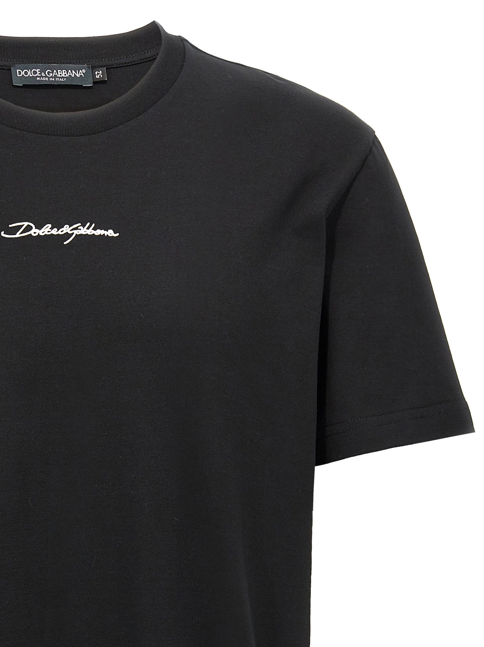 Dolce & Gabbana Black Cotton T-Shirt