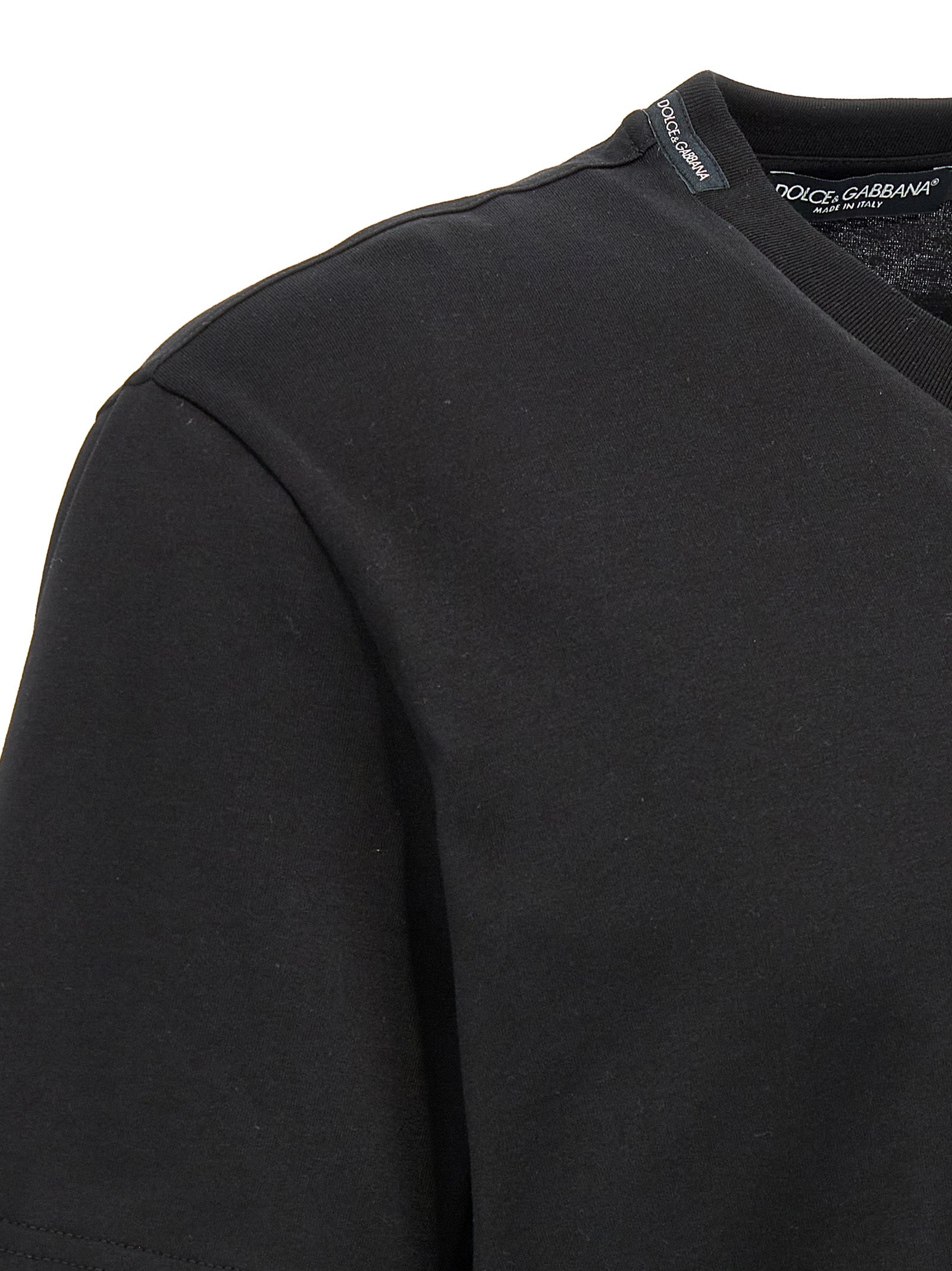 Dolce & Gabbana Black Cotton T-Shirt