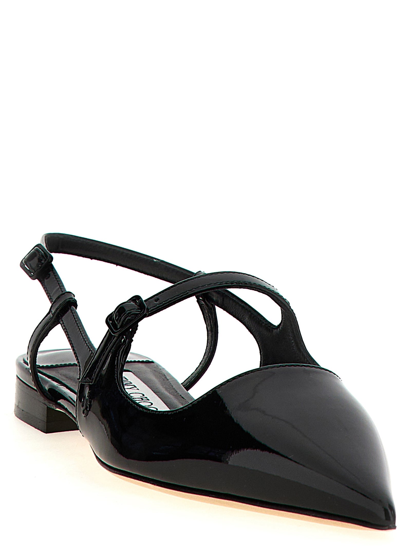 Jimmy Choo Black Calfskin Ballet Flats