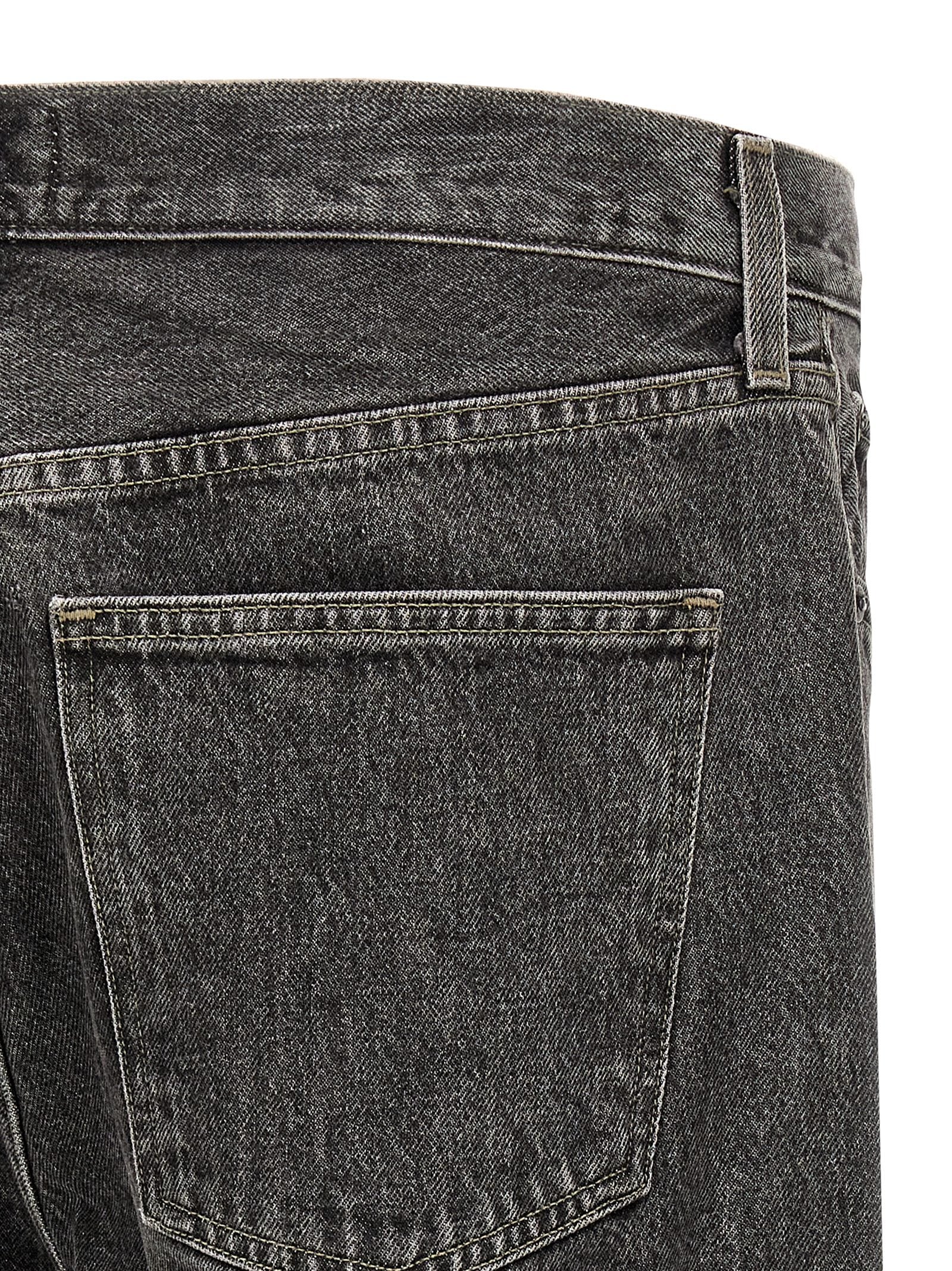Agolde Gray Cotton Straight-Leg Jeans