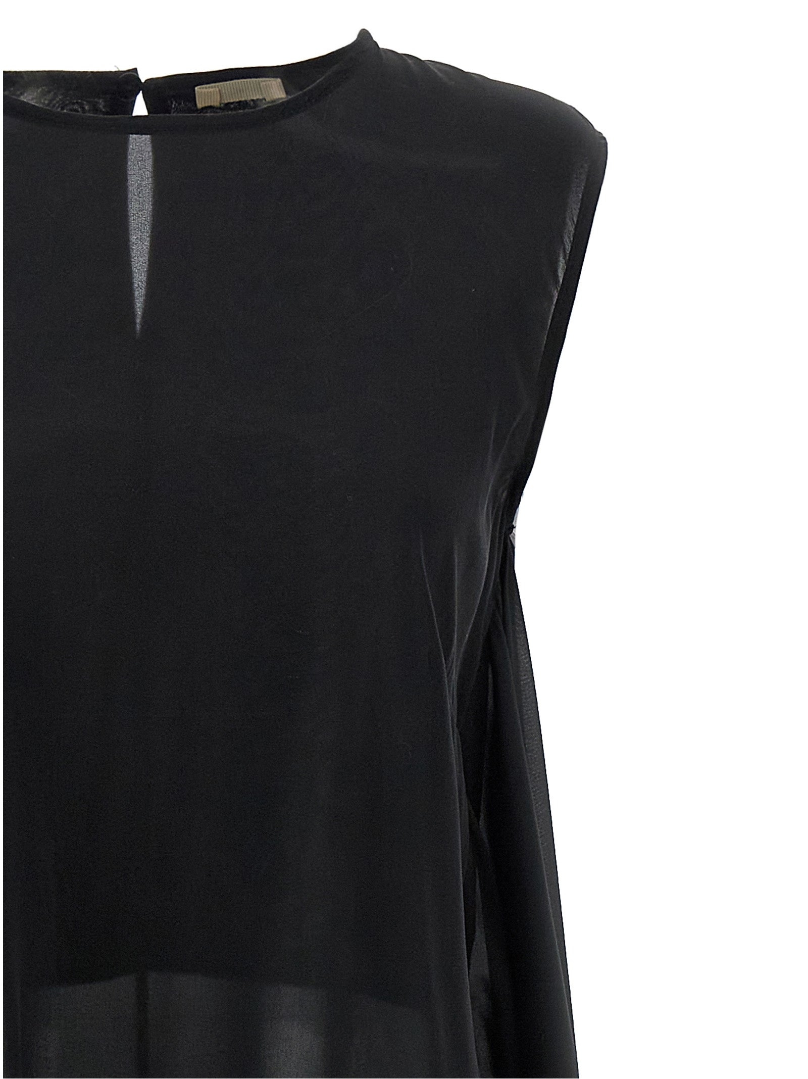 DI.LA3 PARI' Black Silk Tank Tops