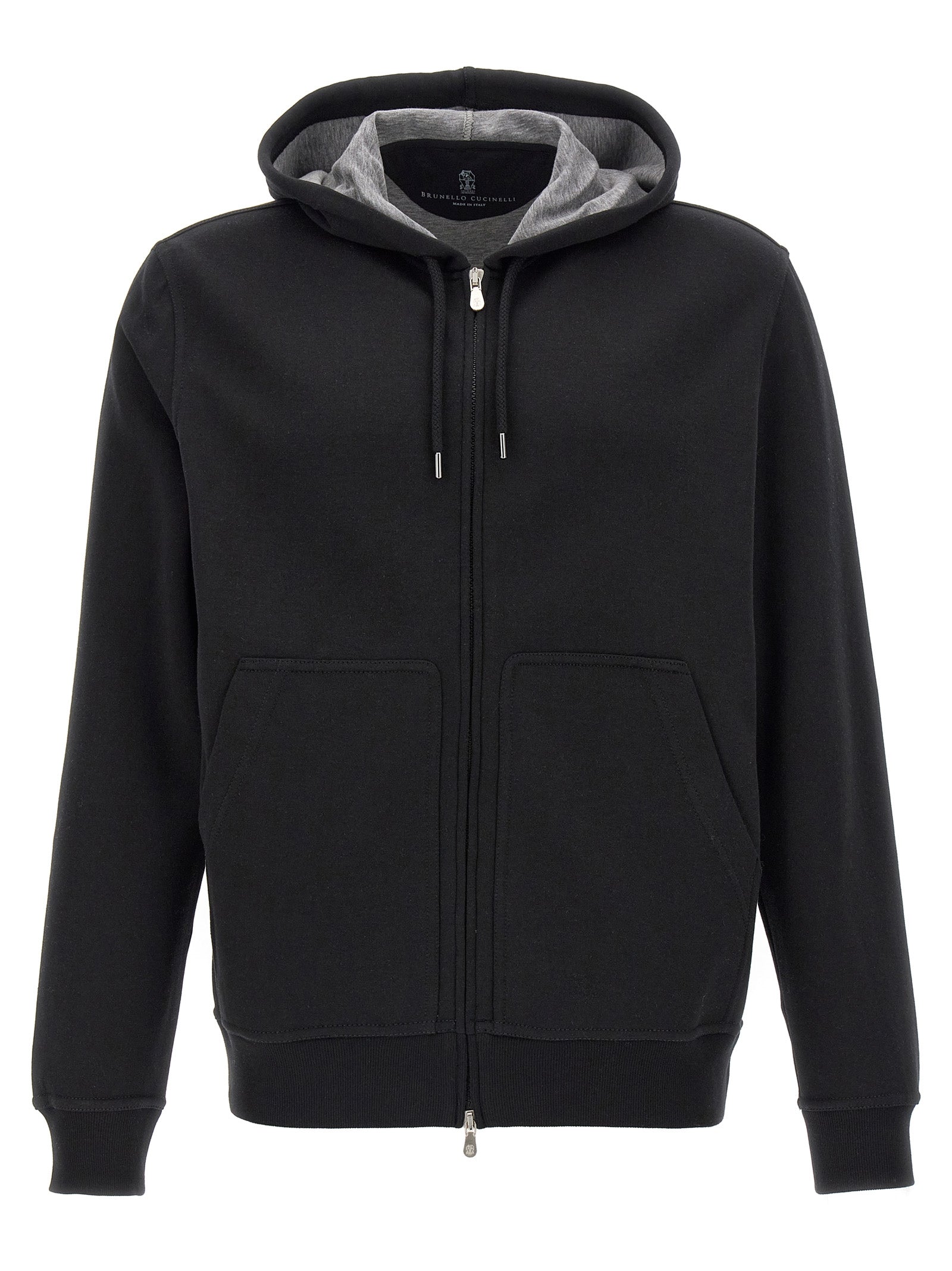 Brunello Cucinelli Black Cotton Sweatshirt