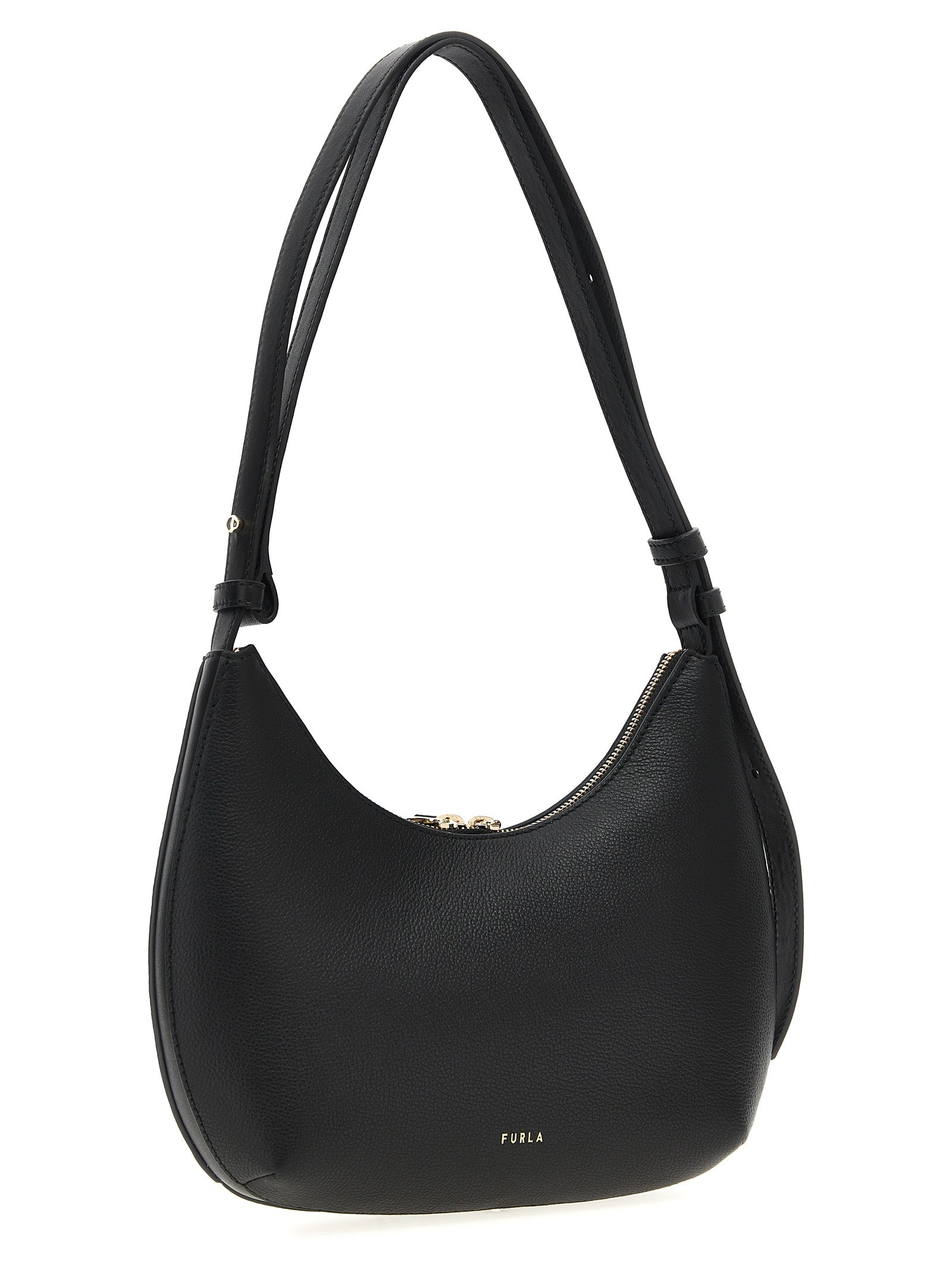 Furla Black Leather Shoulder Bag