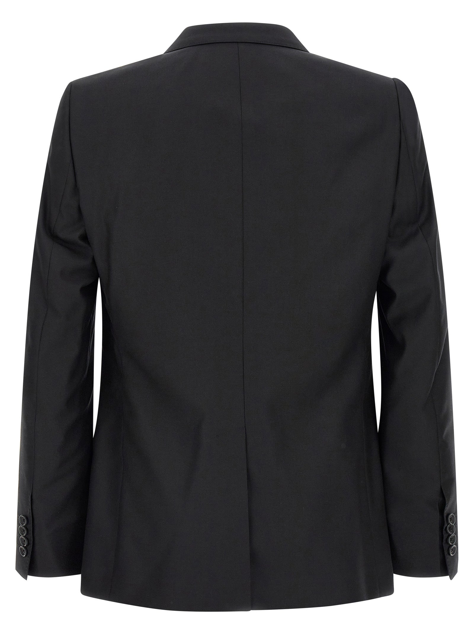 Dolce & Gabbana Black Virgin Wool Two-Piece Suit