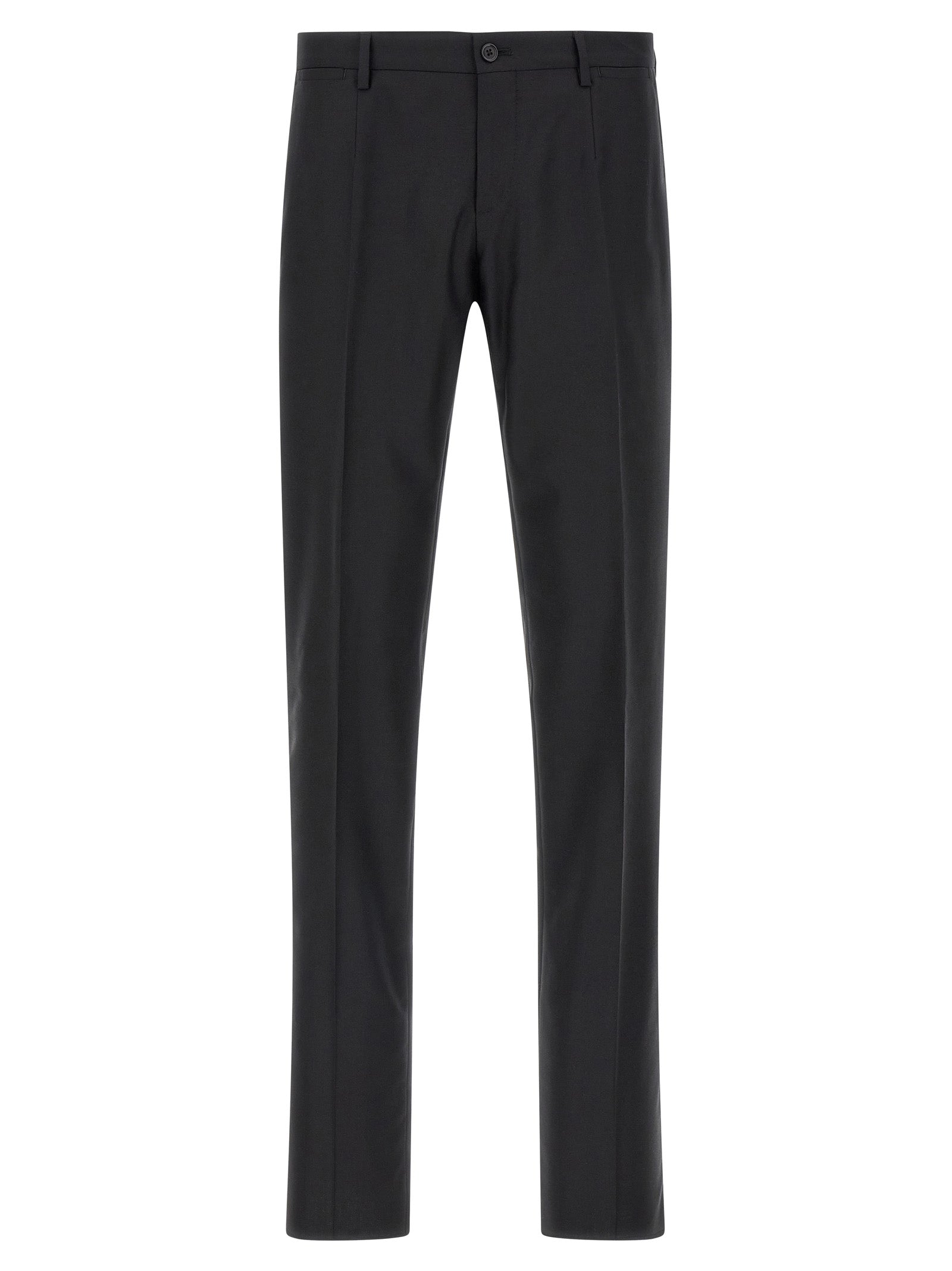 Dolce & Gabbana Black Virgin Wool Two-Piece Suit