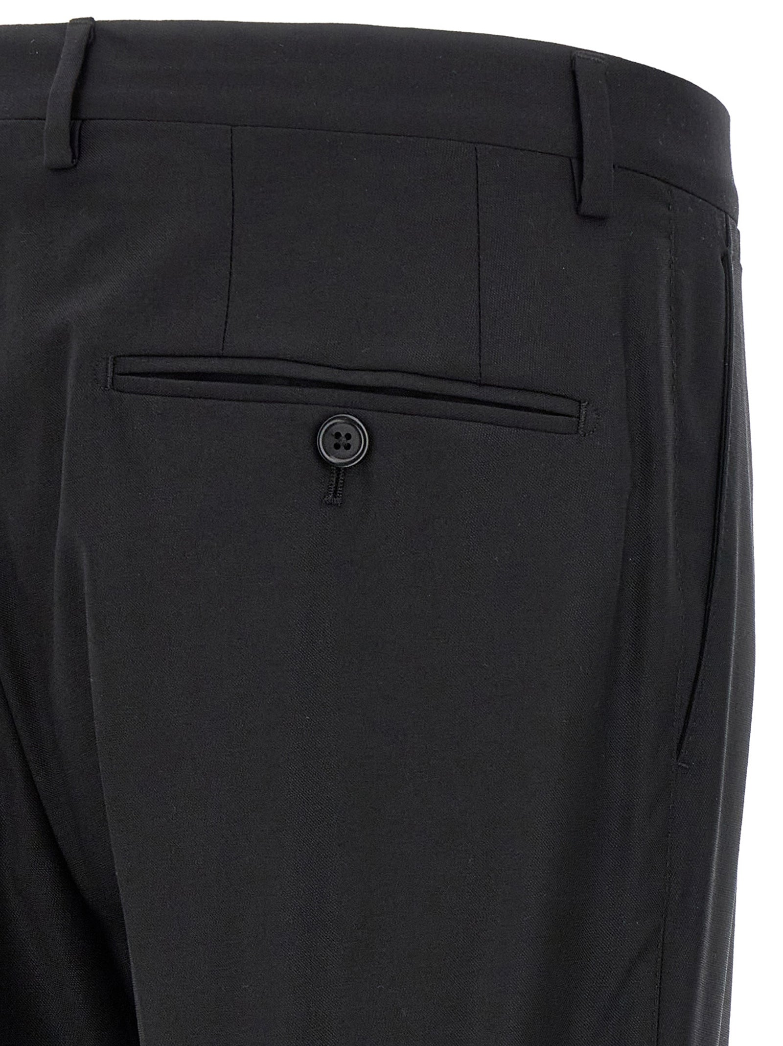 Dolce & Gabbana Black Virgin Wool Two-Piece Suit