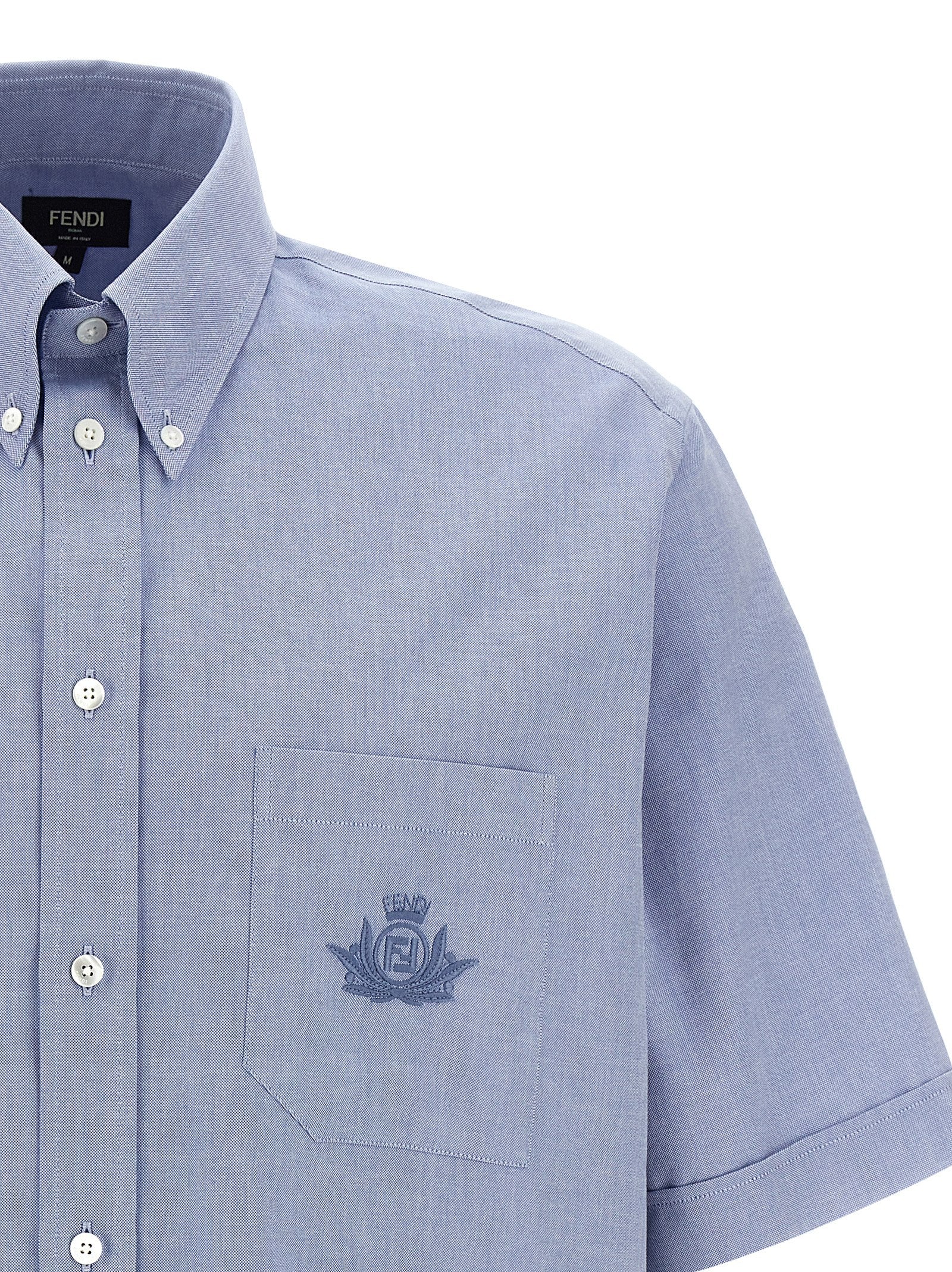 Fendi Blue Cotton Blouse