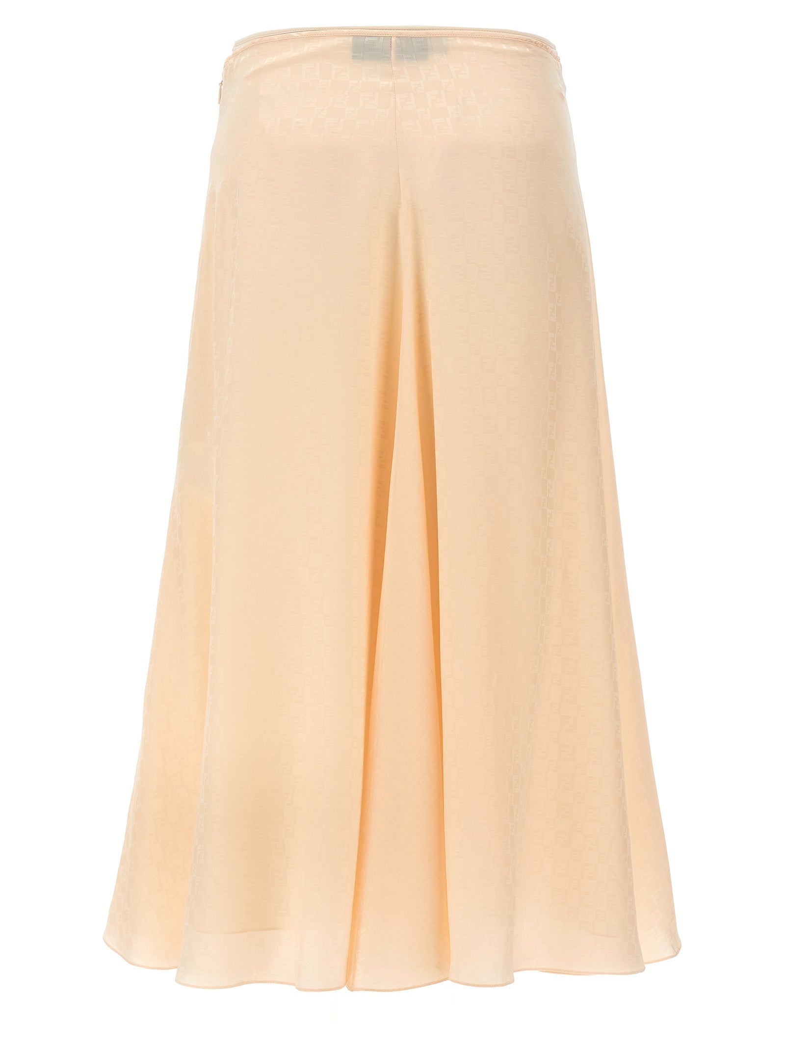 Fendi Multicolor Silk Midi Skirt