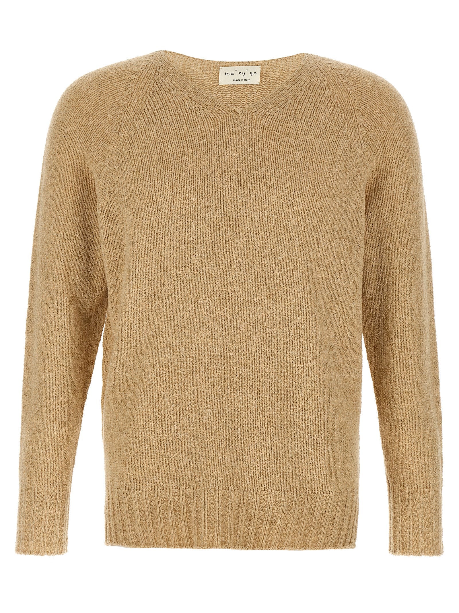 MA'RY'YA Beige Cotton Cardigan