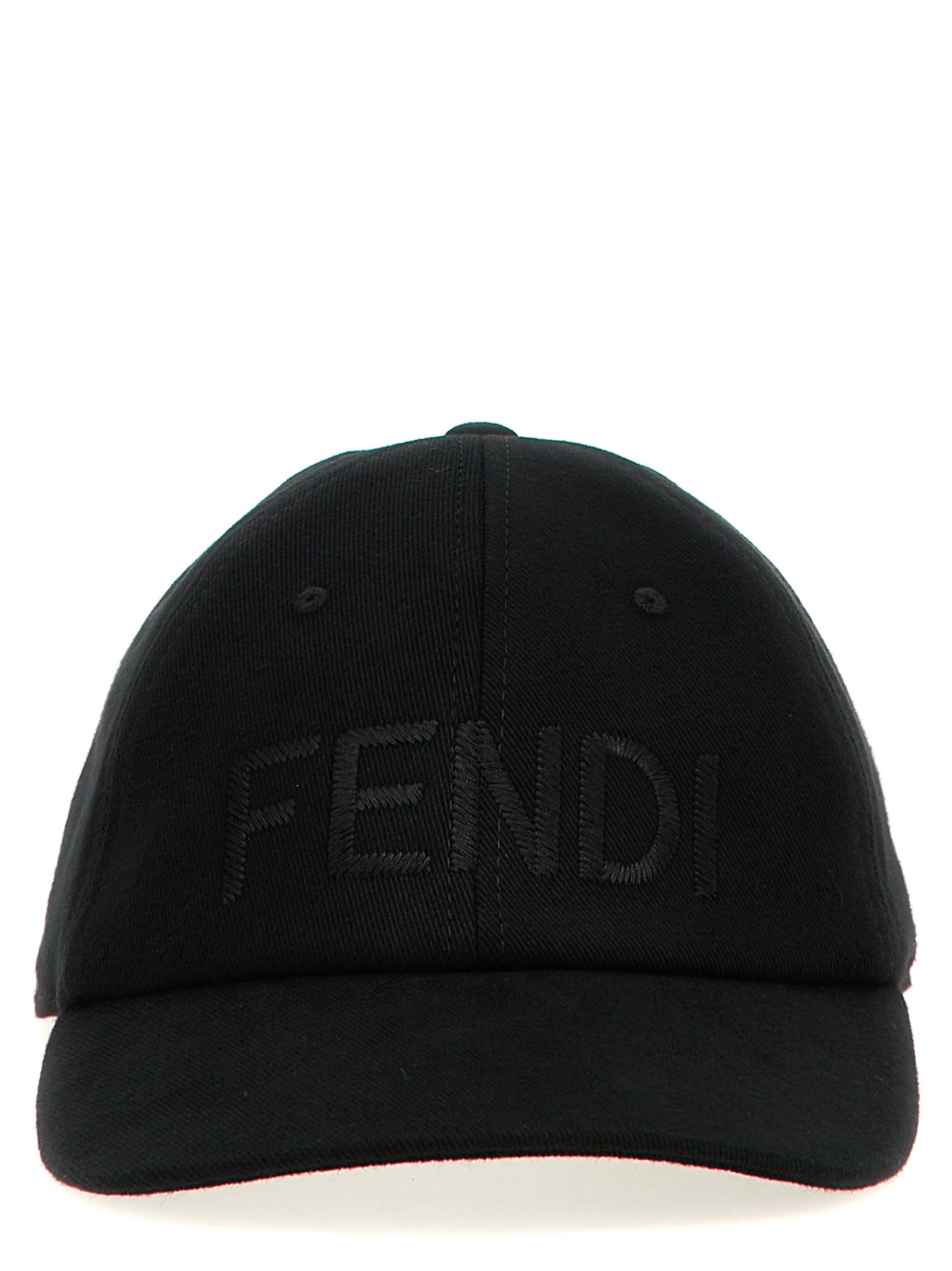 Fendi Black Cotton Cap (Baseball Hat)