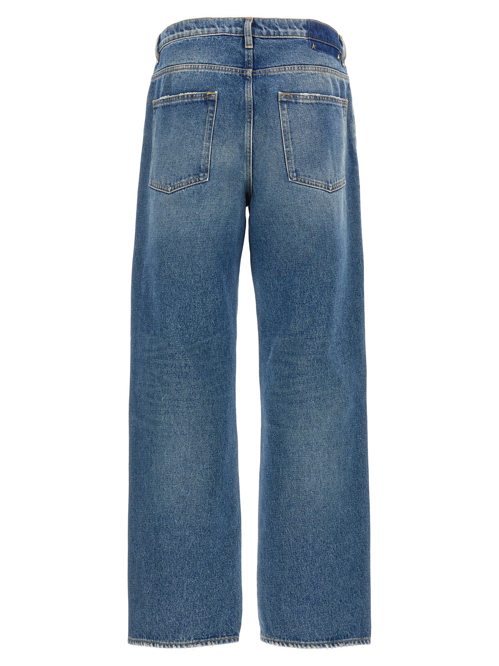 Golden Goose Blue Cotton Straight-Leg Jeans