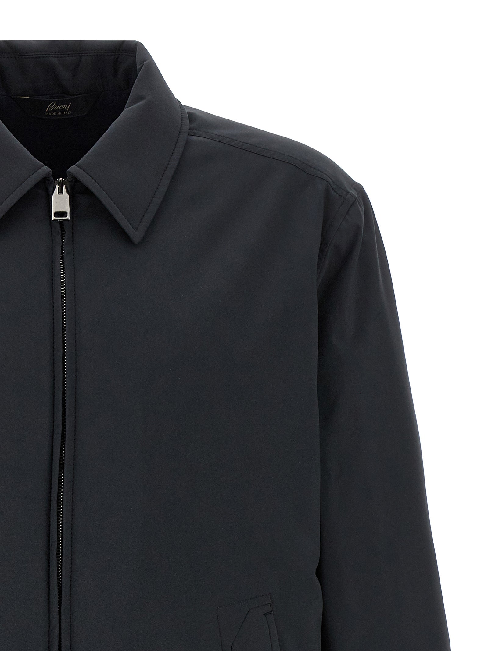 Brioni Blue Polyester Shell Jacket