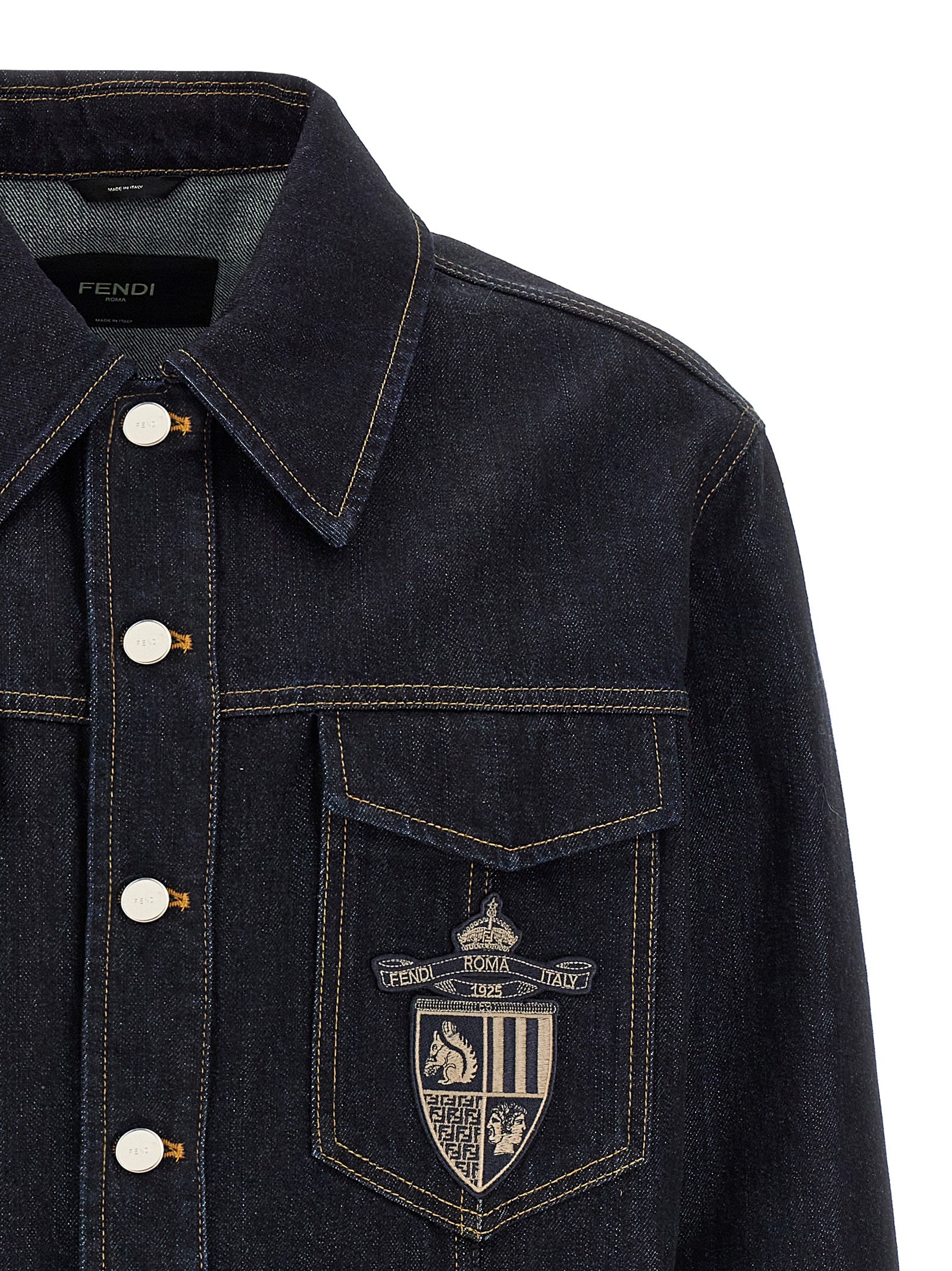 Fendi Blue Cotton Denim Jacket