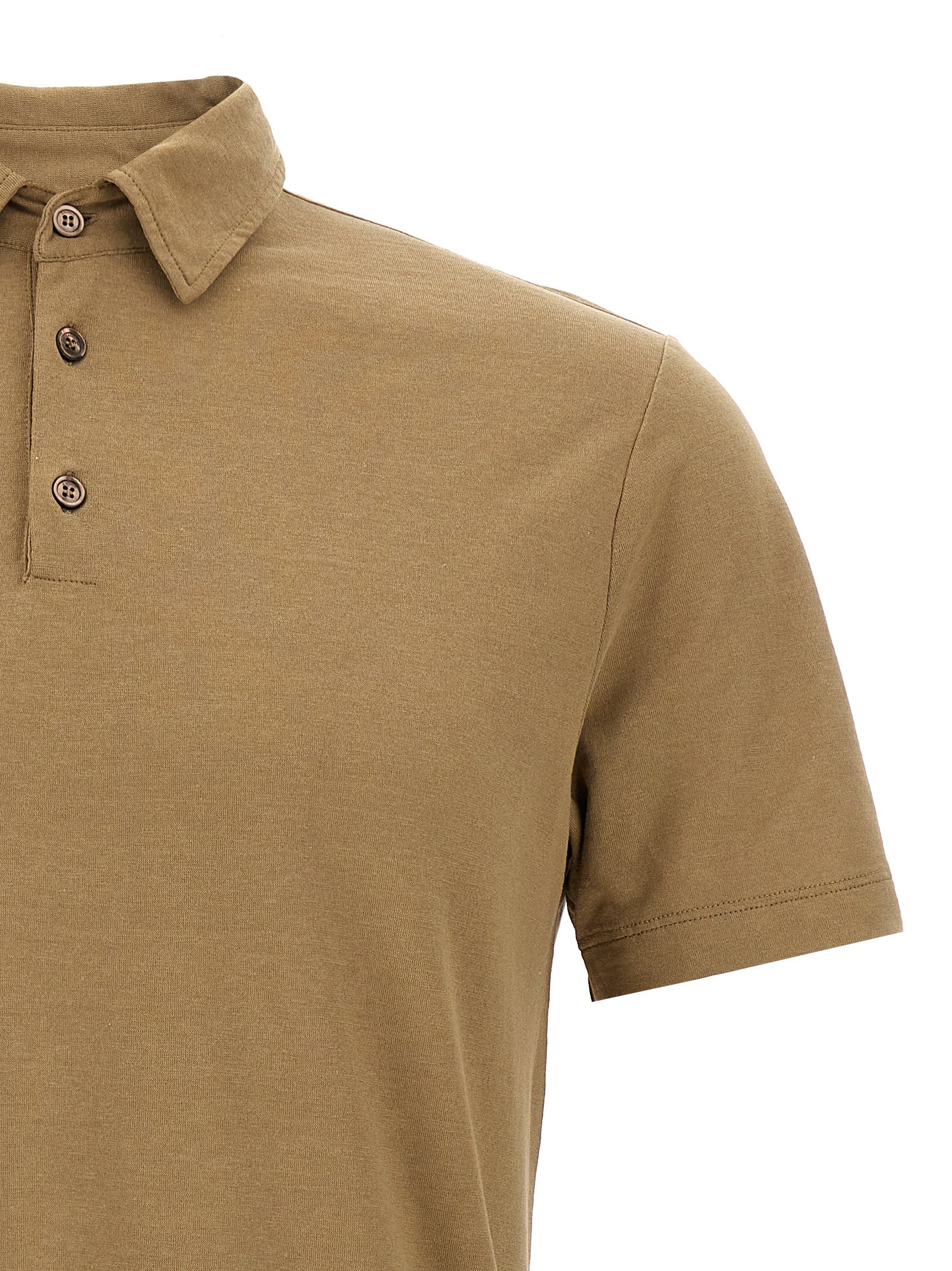 ZANONE Beige Cotton Polo Shirt