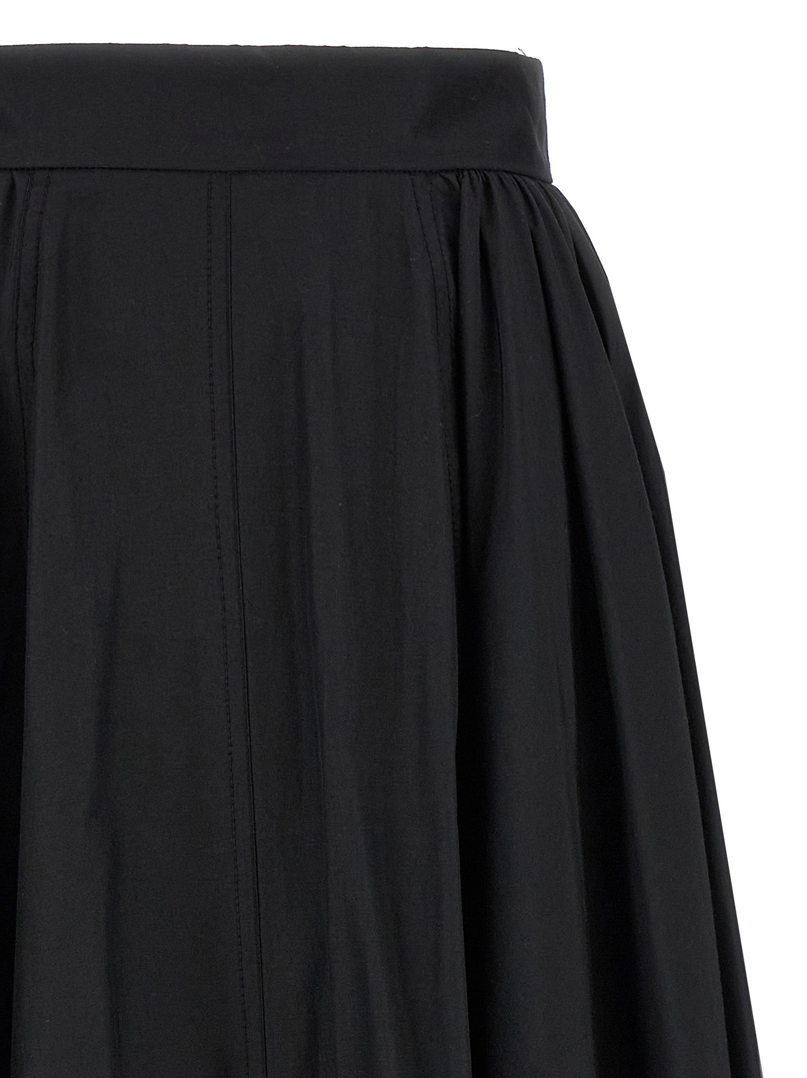 The Andamane Black Polyester Mini Skirt