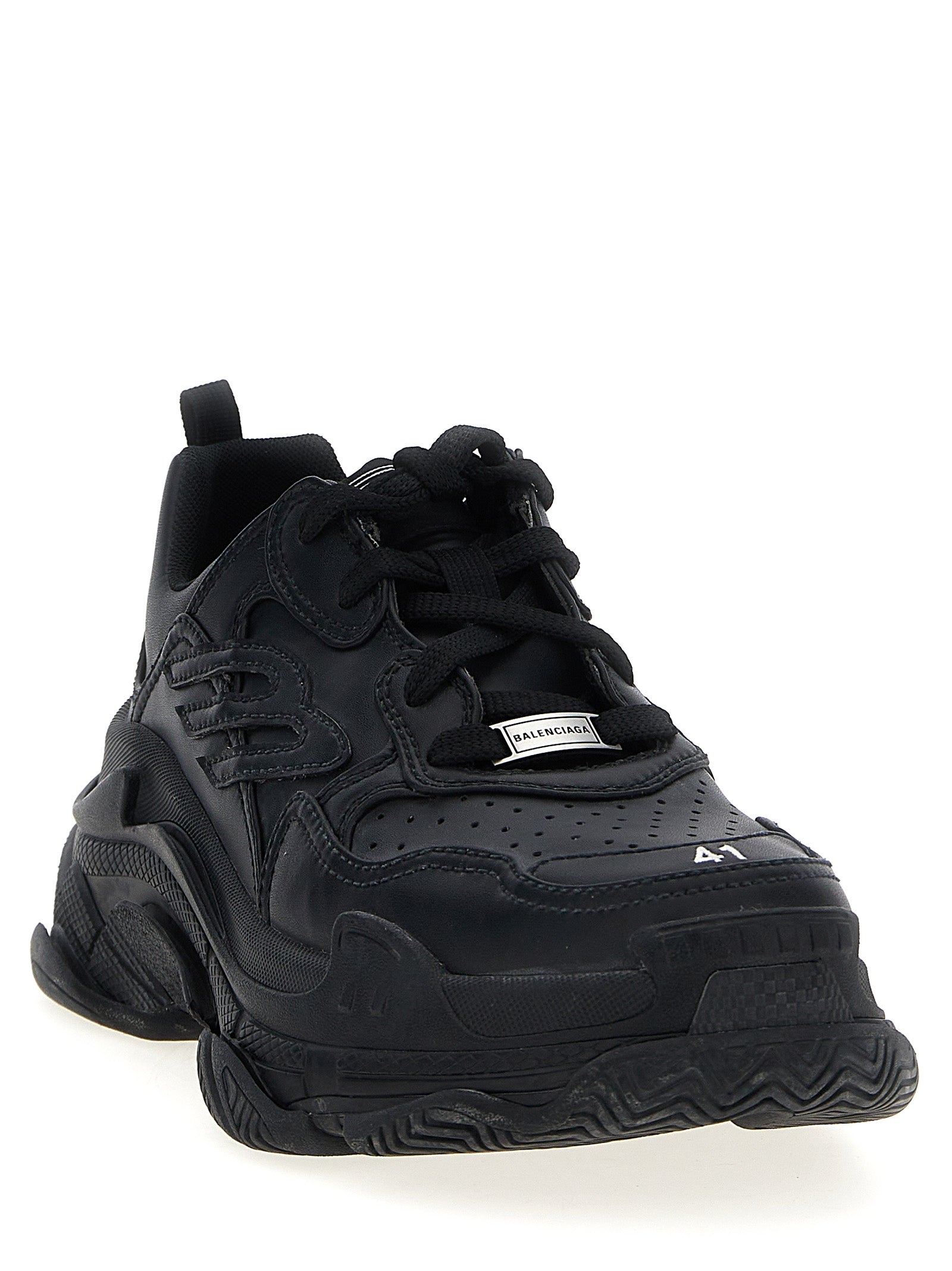 Balenciaga Black Polyethylene Athletic Sneakers